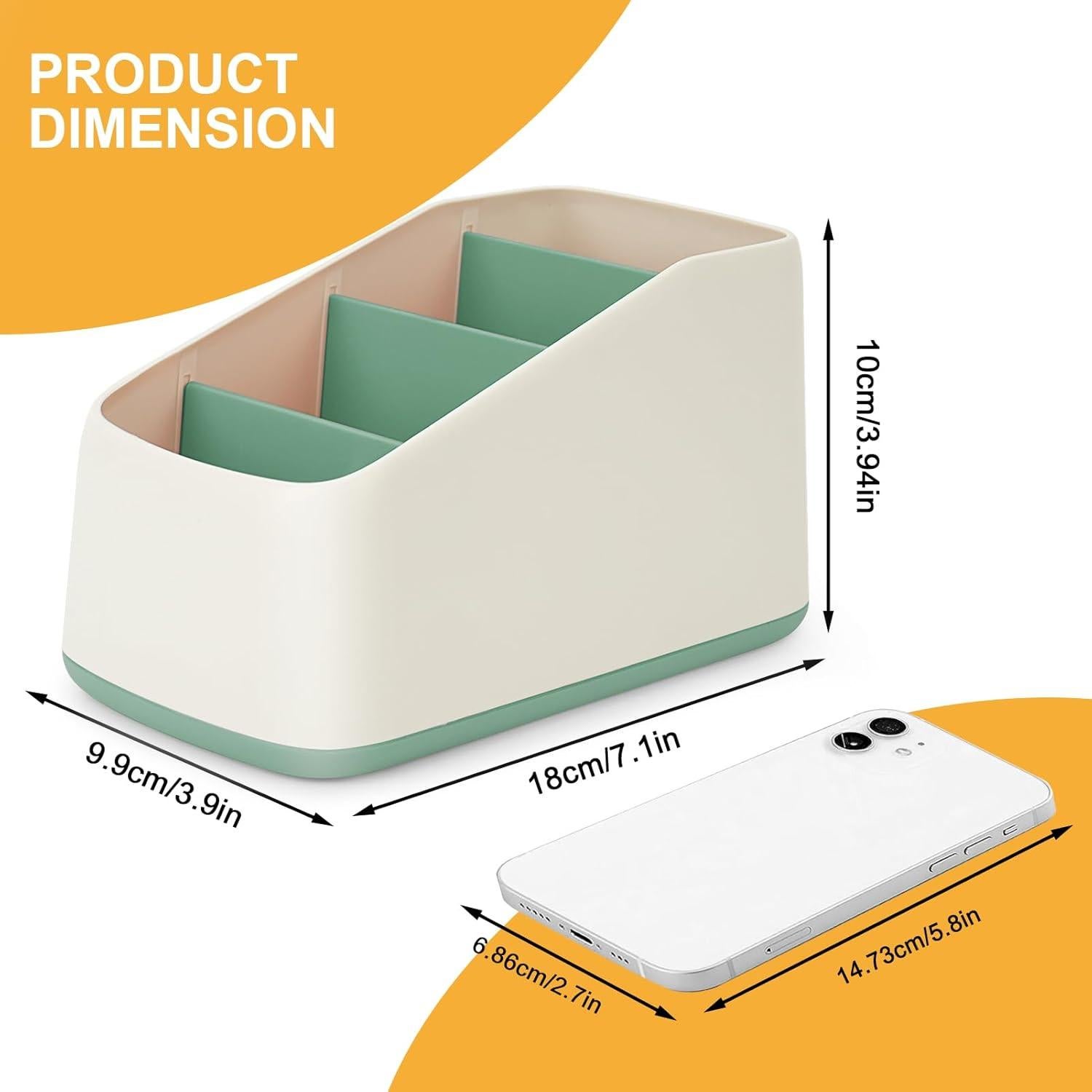Organizador de Escritorio DESONAUT Verde con 4 Compartimentos