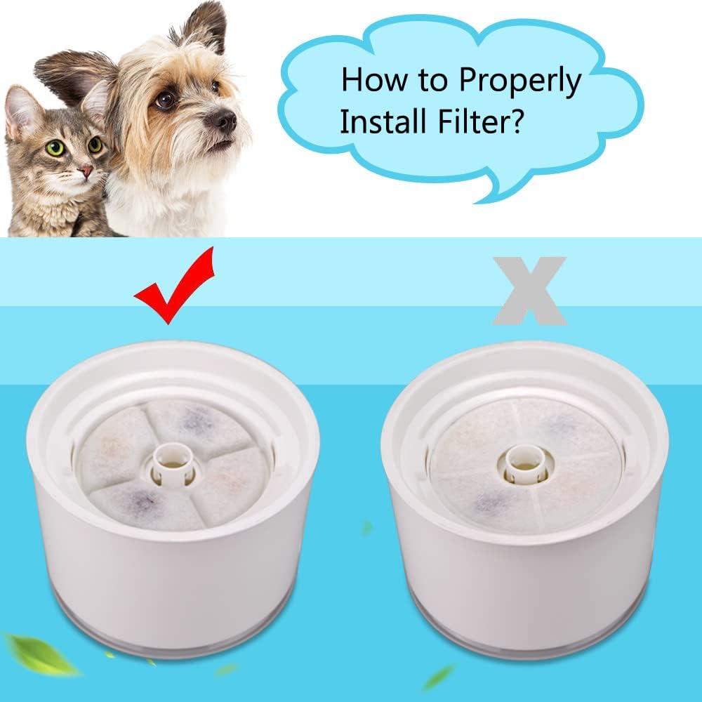 Filtros de Reemplazo para Fuente de Mascotas Comsmart - 8 Piezas