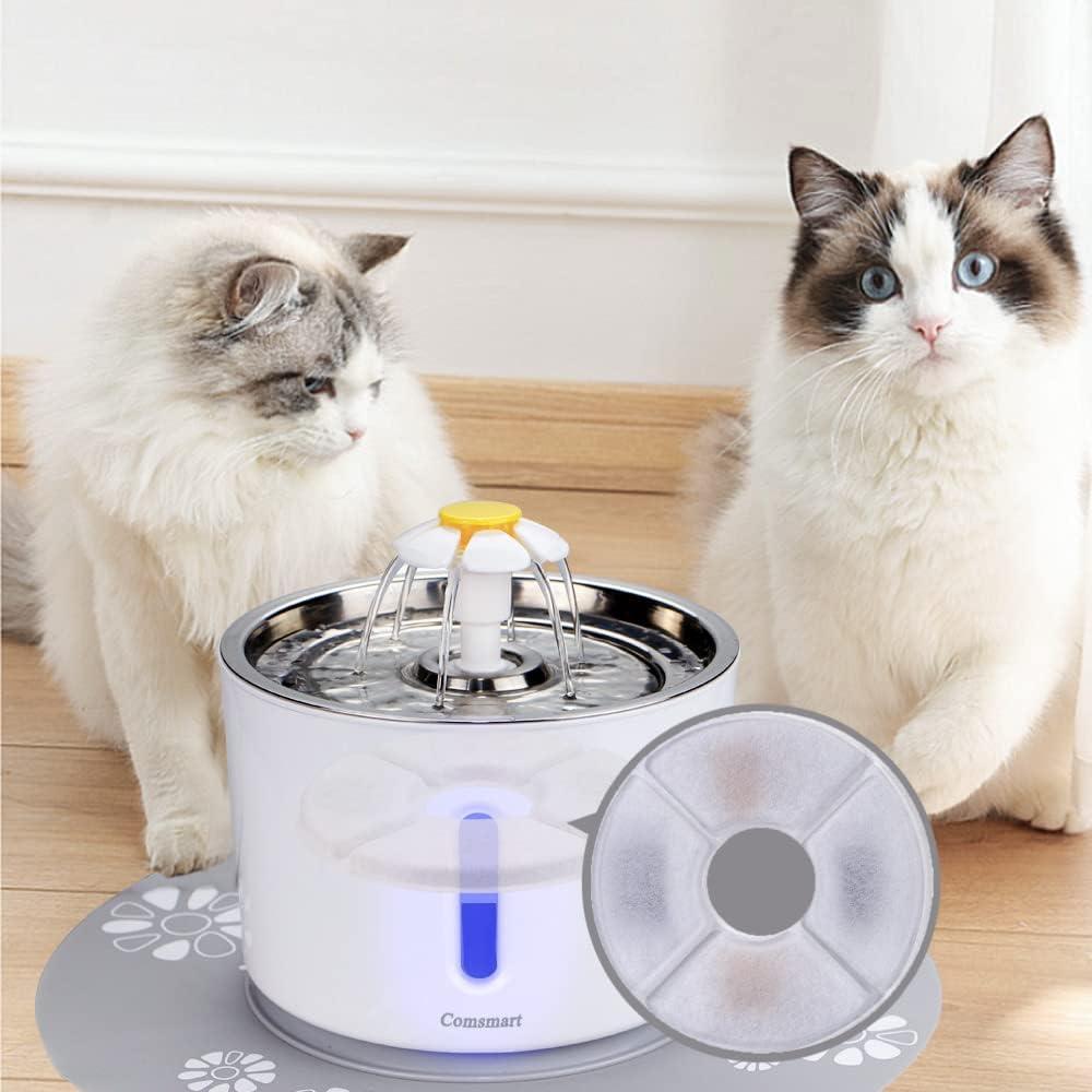 Filtros de Reemplazo para Fuente de Mascotas Comsmart - 8 Piezas