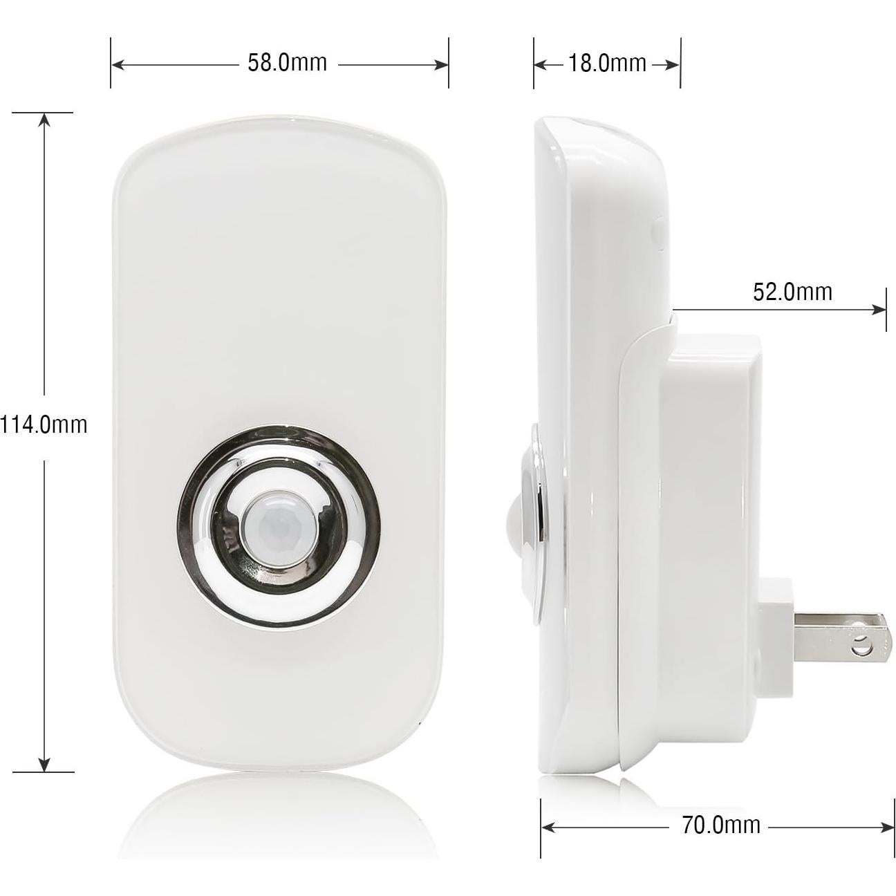 Luz Nocturna Sensky 3-en-1 con Sensor de Movimiento - Blanco Frío