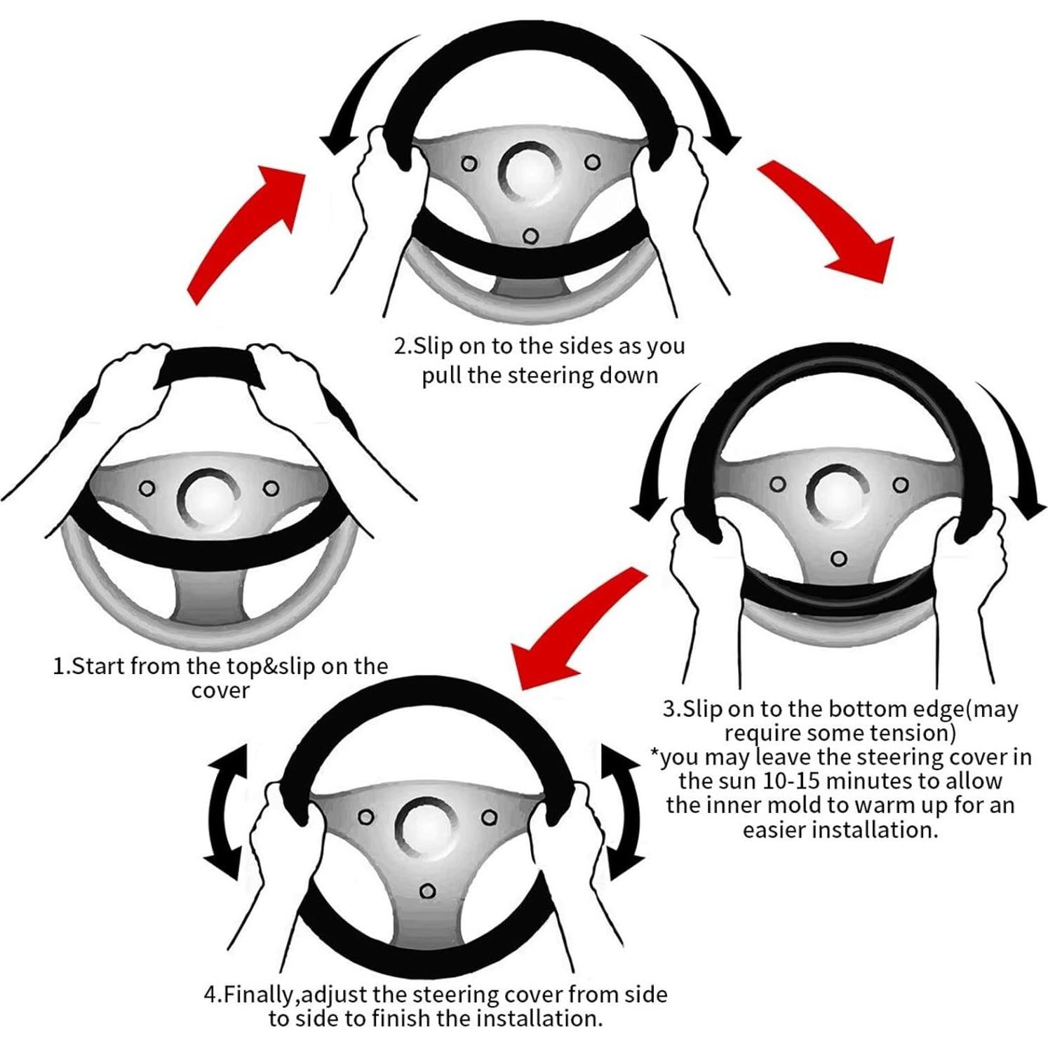 Cubierta de Volante Neopreno Antideslizante Sanghing 38.1 cm Azul