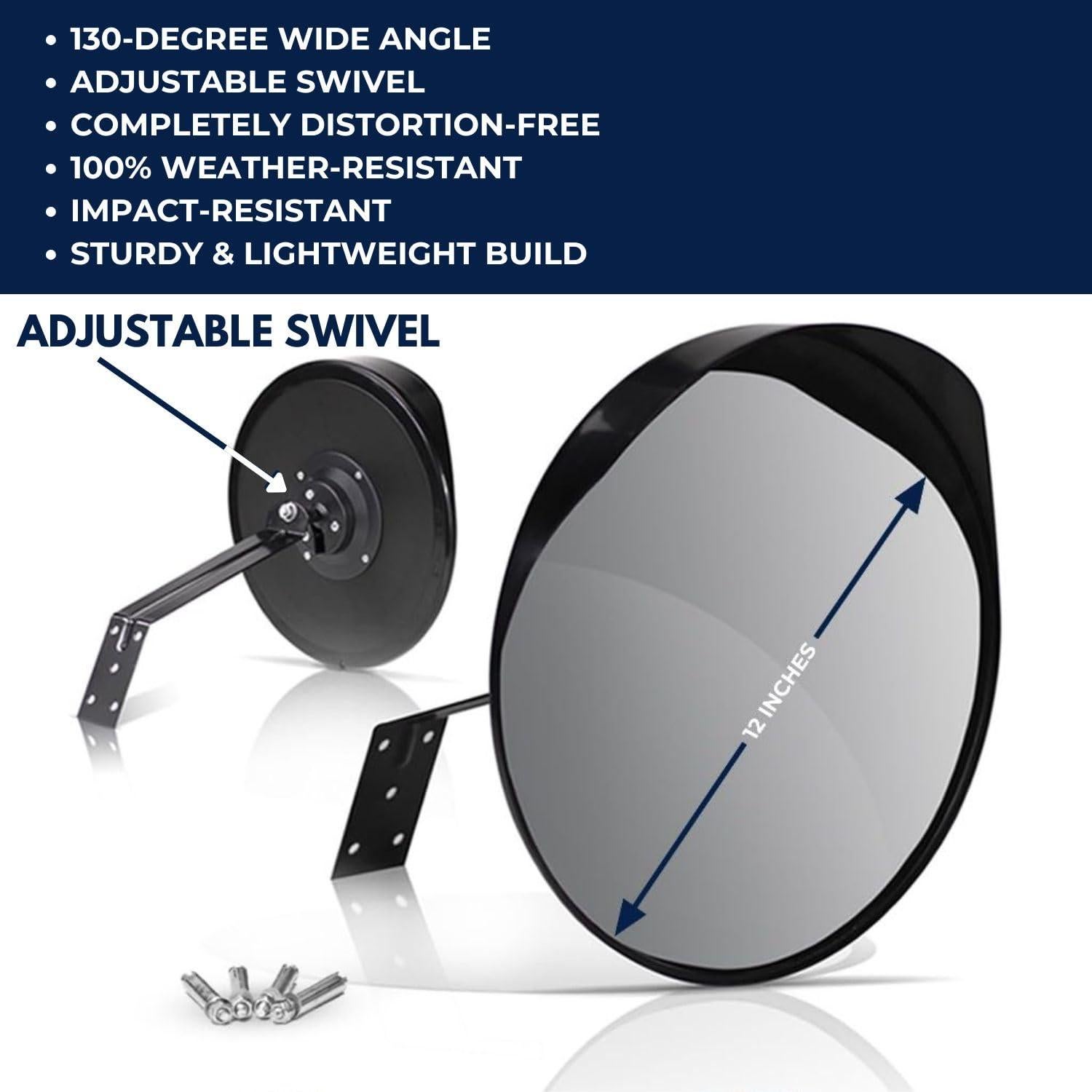 Espejo Convexo de Seguridad Kiloxa 30.48 cm Ajustable