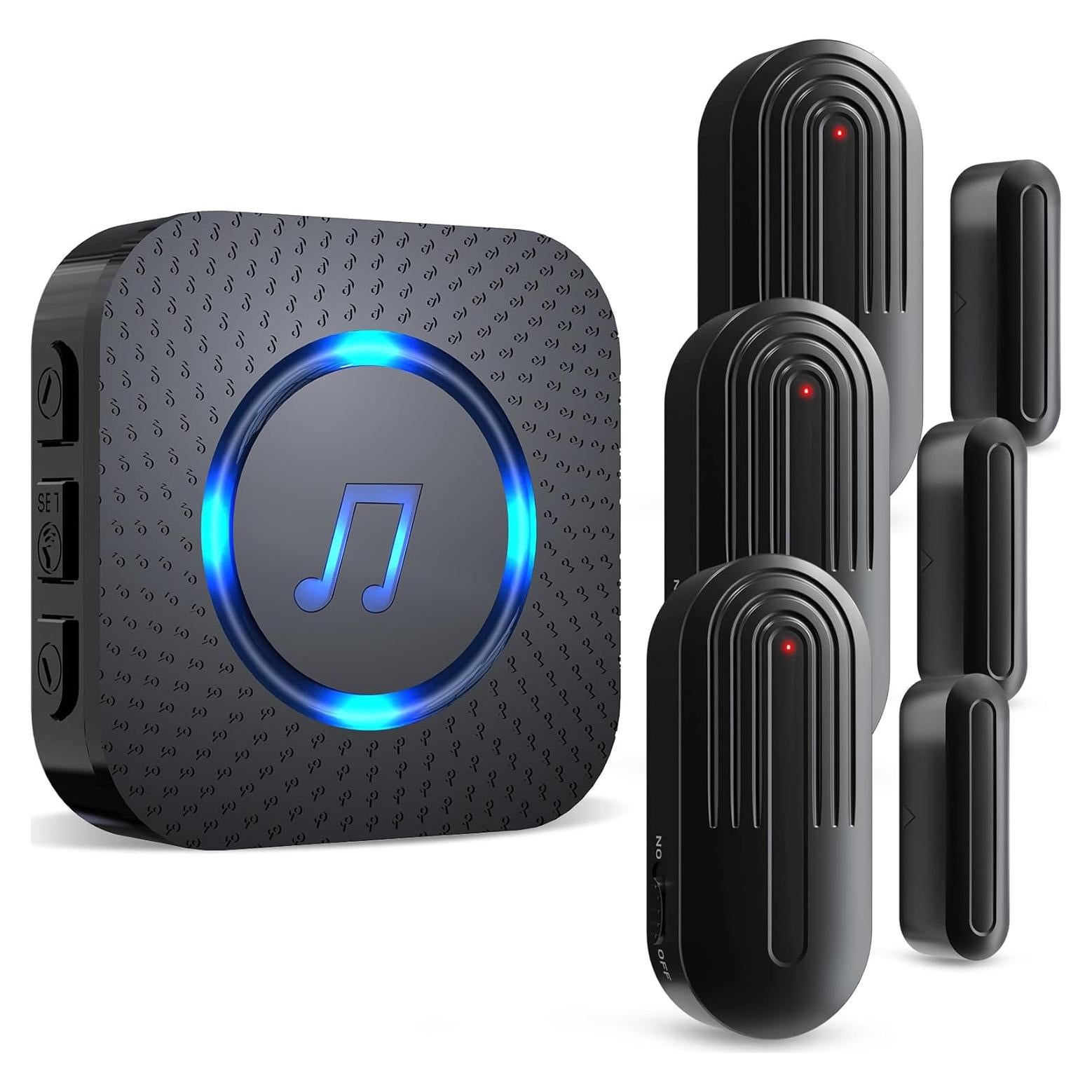 Timbre Inalámbrico SanJie con 3 Sensores y 1 Receptor