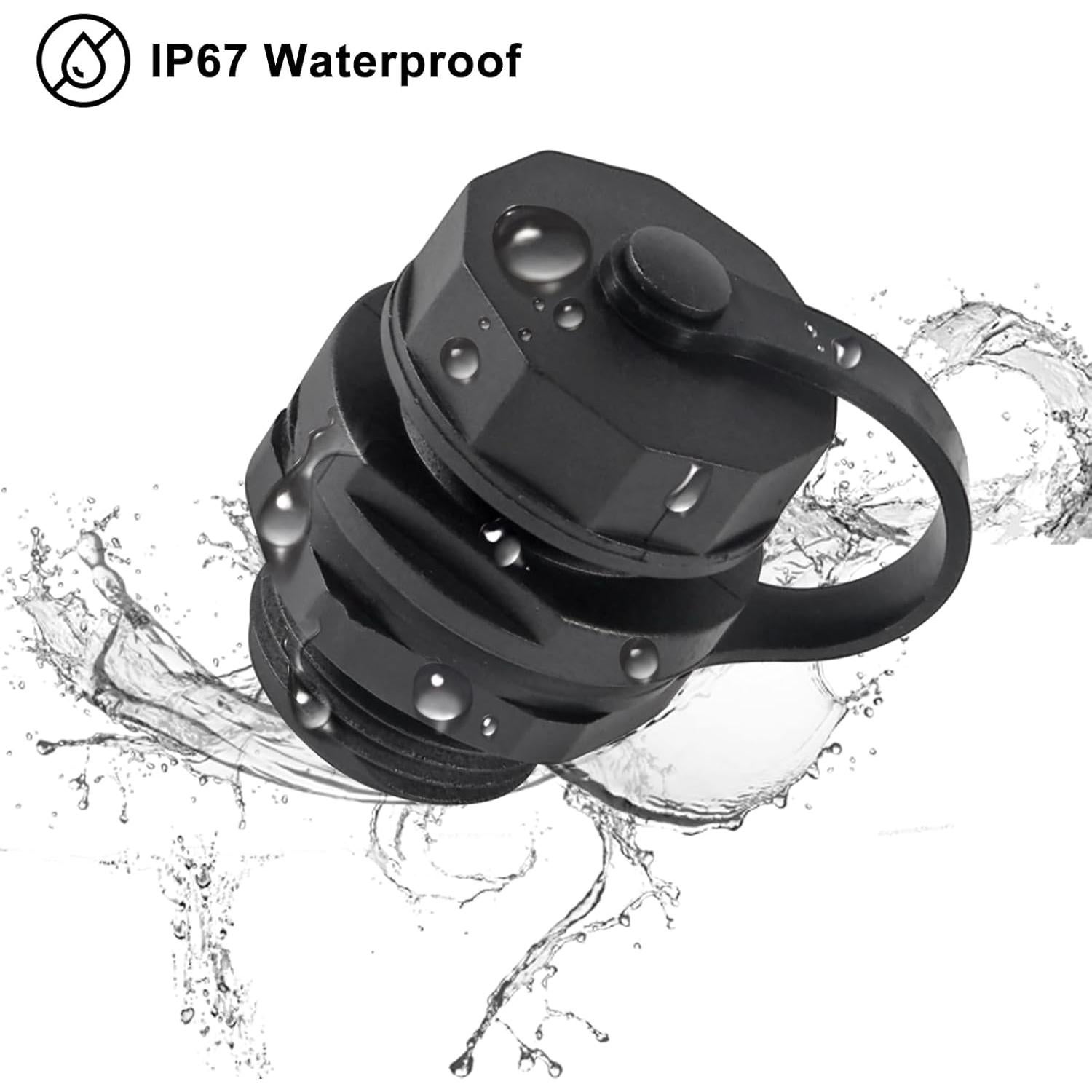 Conector RJ45 CAT6 blindado IP67 para montaje en panel - 10 piezas