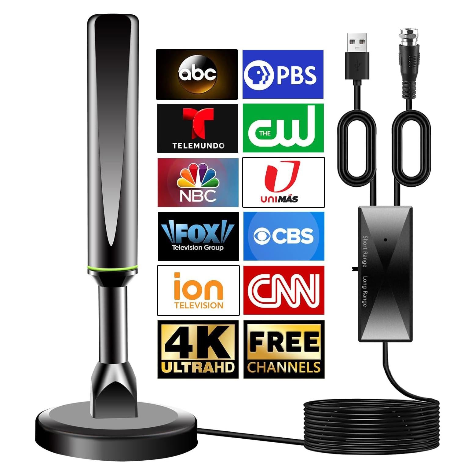 Antena Digital Interior ApexWaveTV AP018 4K 1080P Recepción 360°