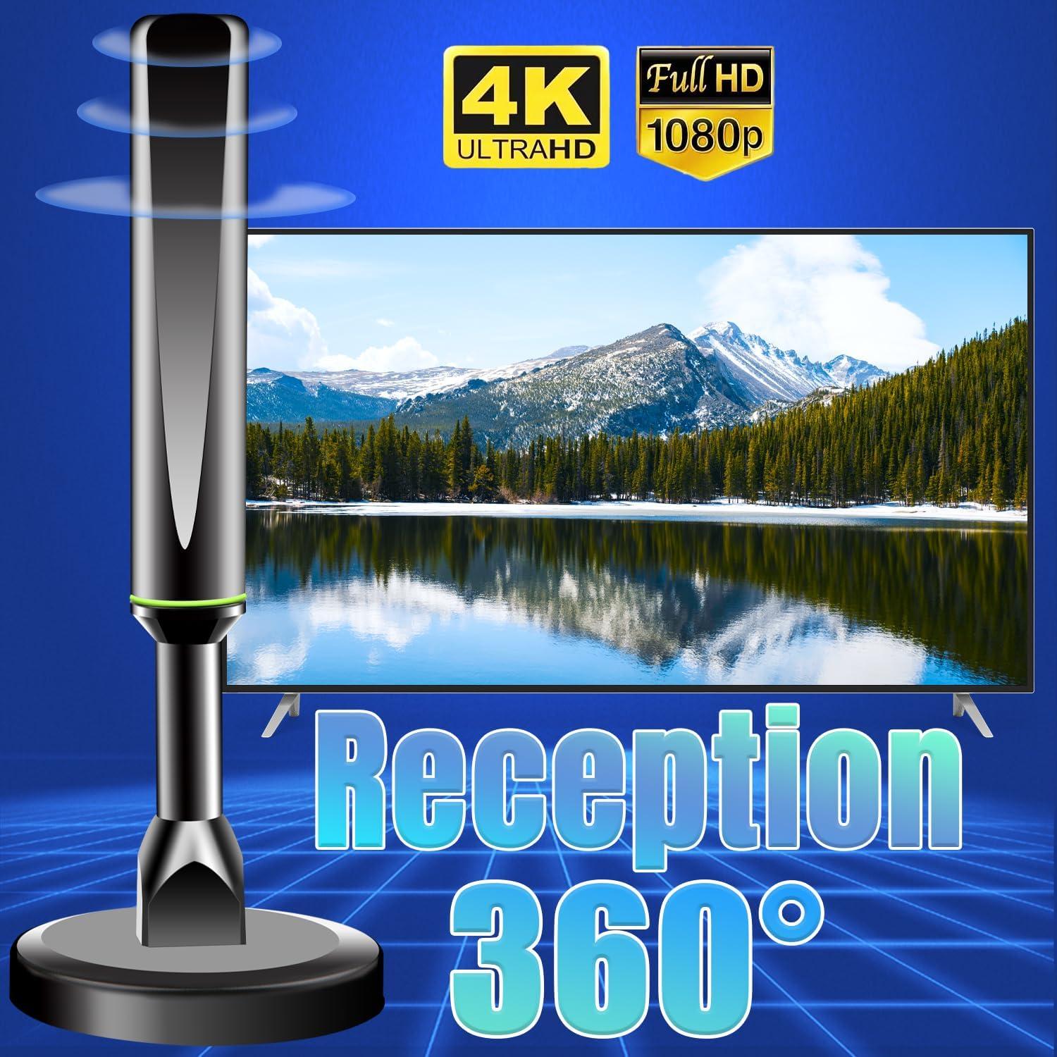 Antena Digital Interior ApexWaveTV AP018 4K 1080P Recepción 360°