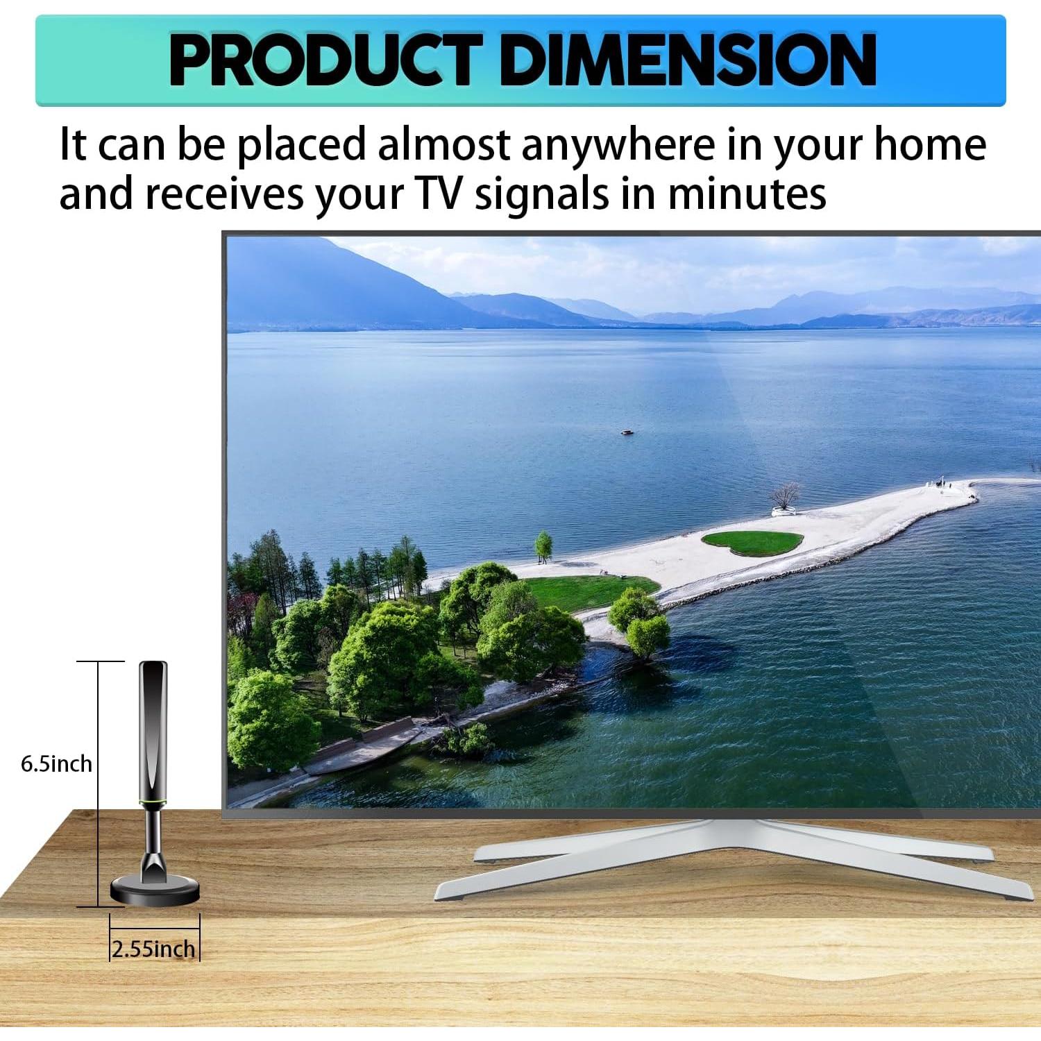 Antena Digital Interior ApexWaveTV AP018 4K 1080P Recepción 360°