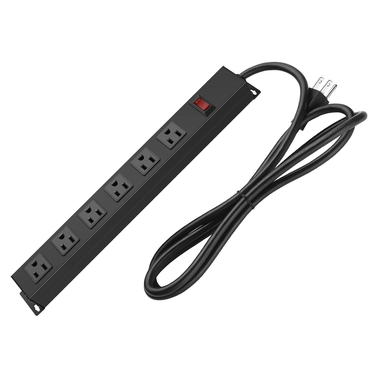 Regleta de Montaje en Pared HHSOET 6 Salidas 15A 125V 0.91m