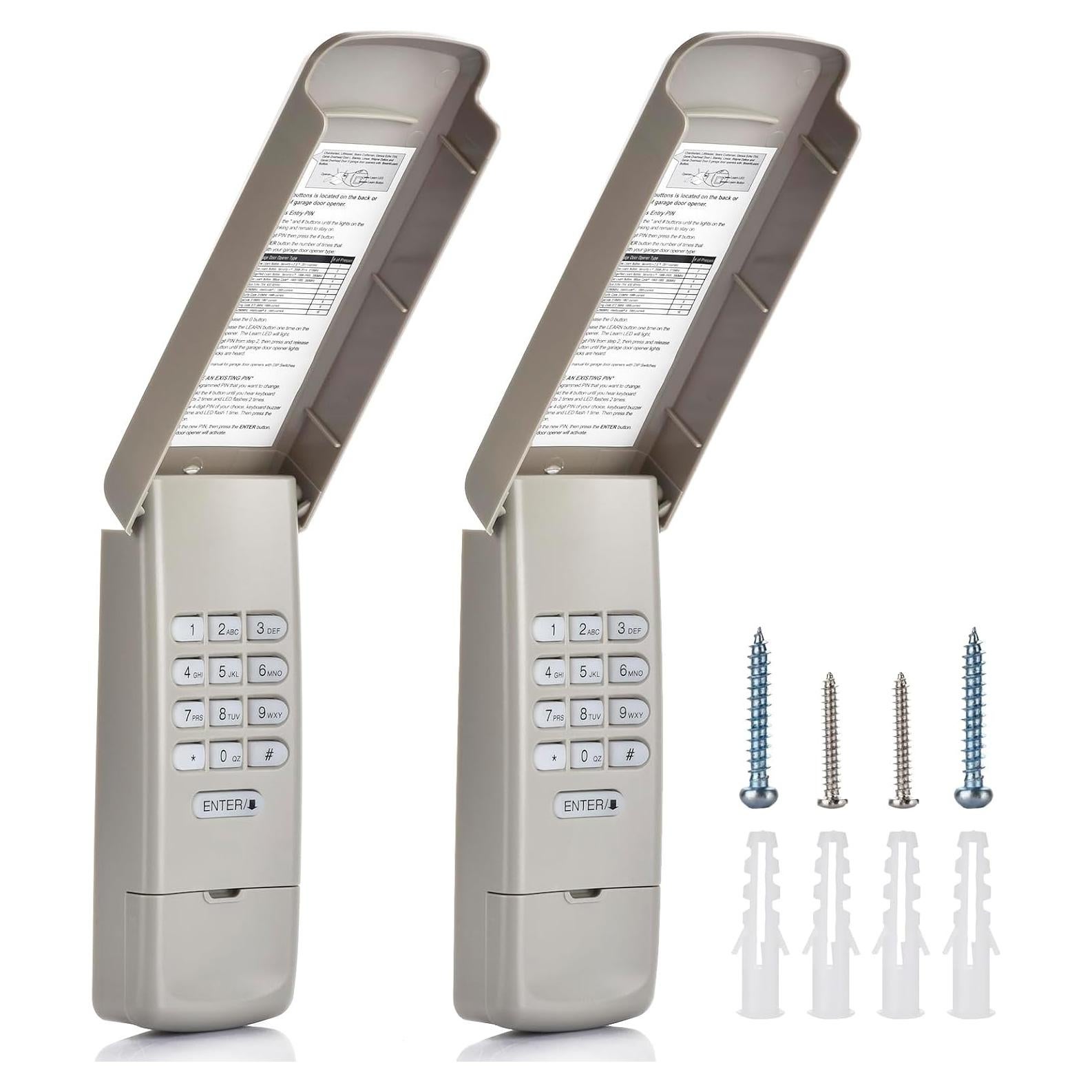 Teclado Inalámbrico para Puerta de Garaje LiftMaster 2 Pcs