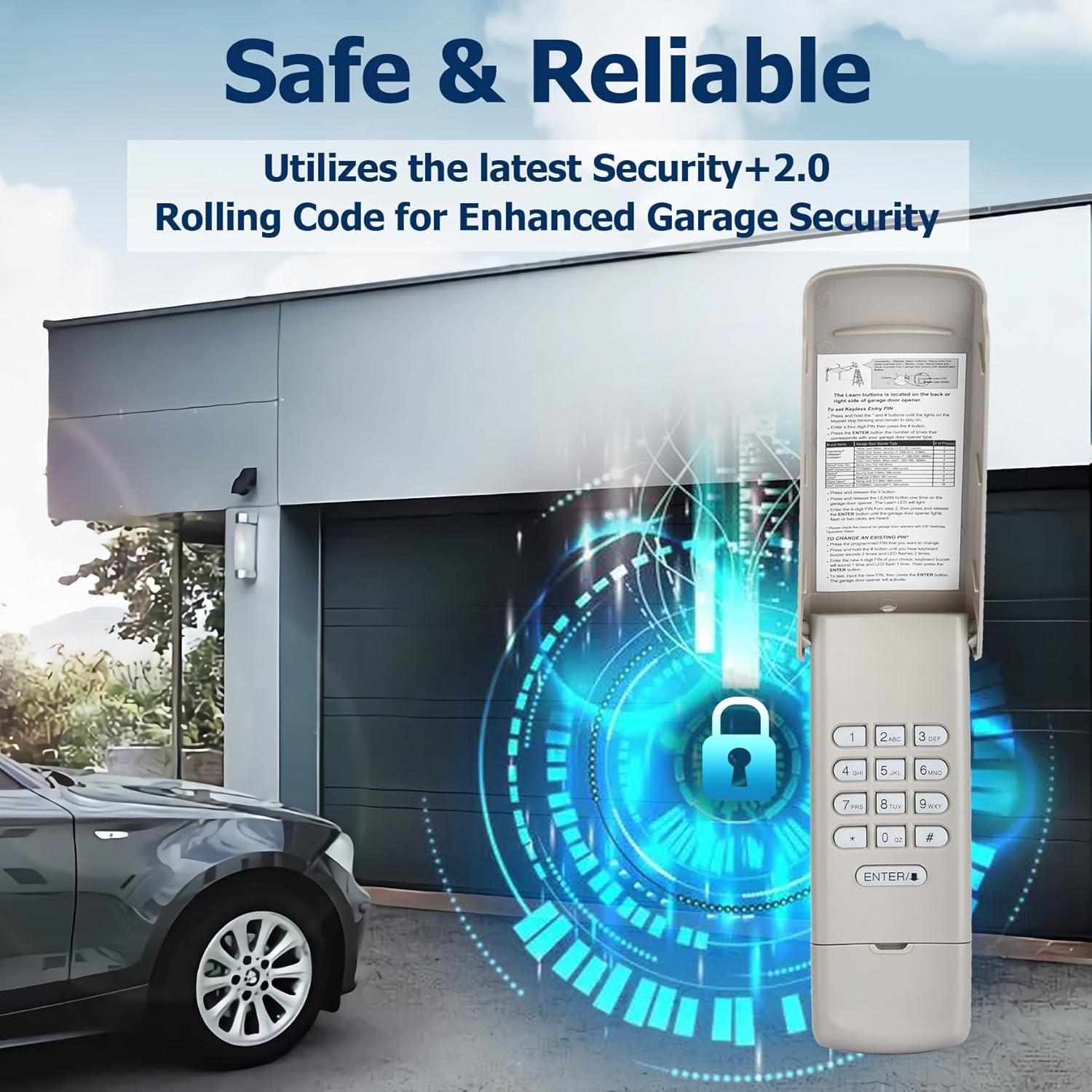 Teclado Inalámbrico para Puerta de Garaje LiftMaster 2 Pcs