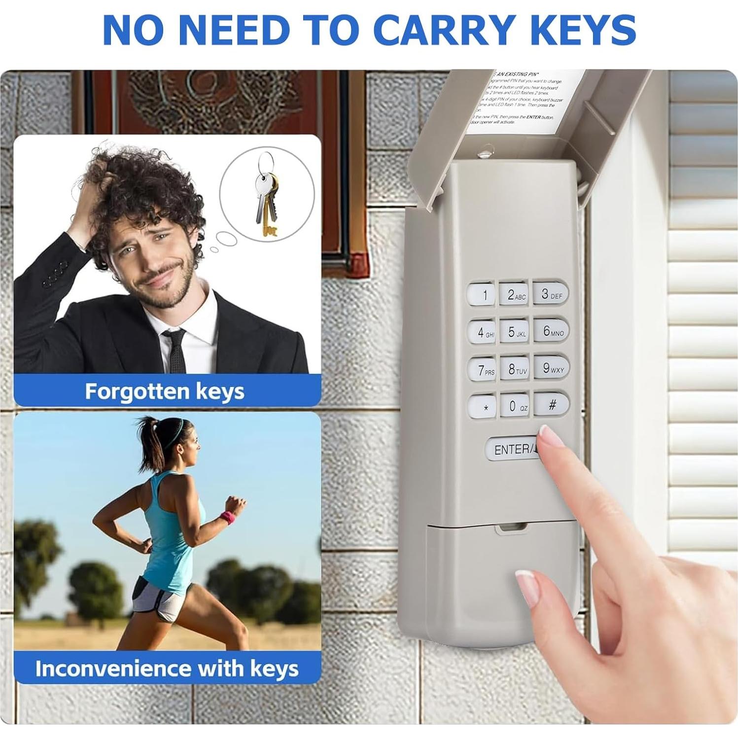 Teclado Inalámbrico para Puerta de Garaje LiftMaster 2 Pcs