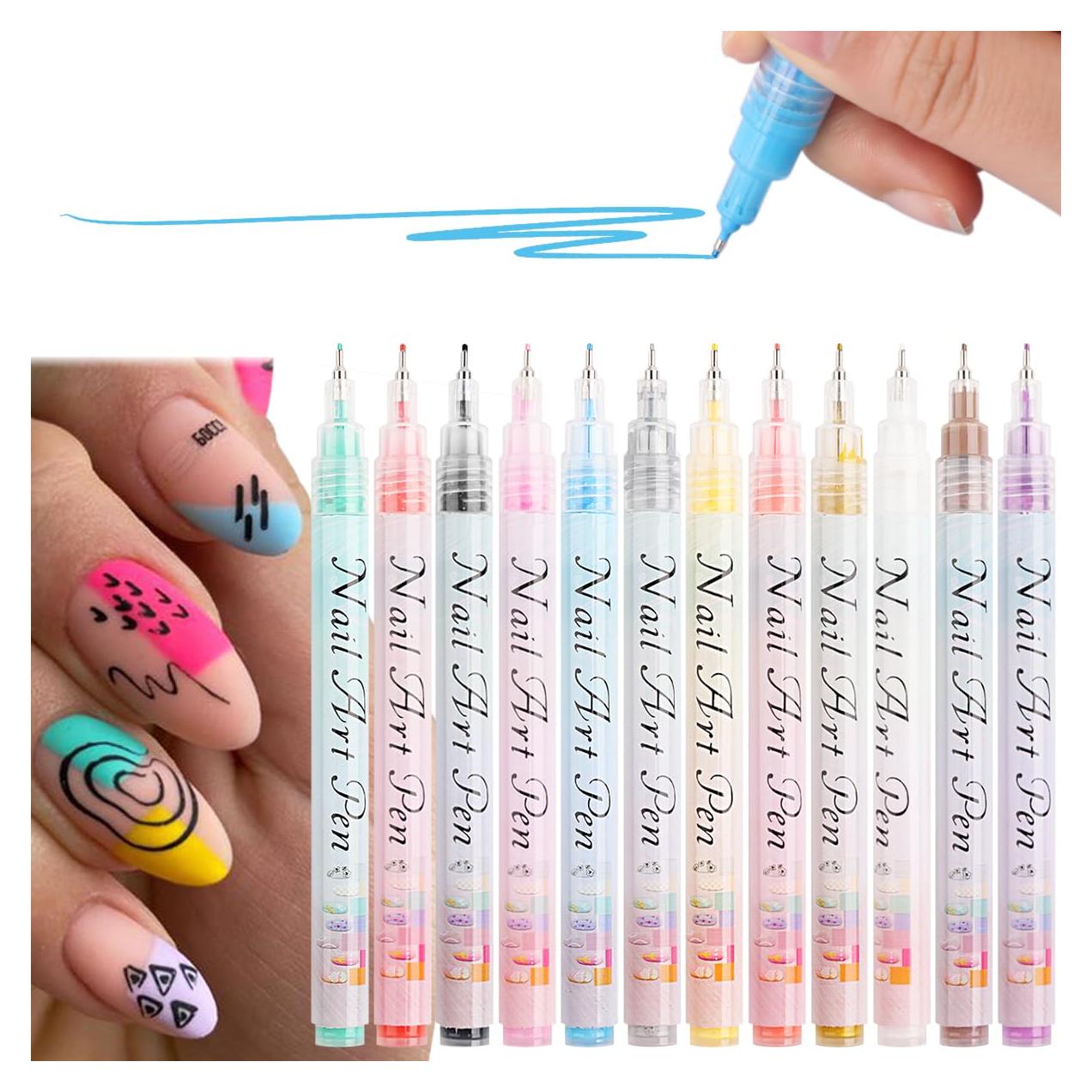 Juego de 12 Bolígrafos para Uñas Foshan Sotong 0.7mm Creativos