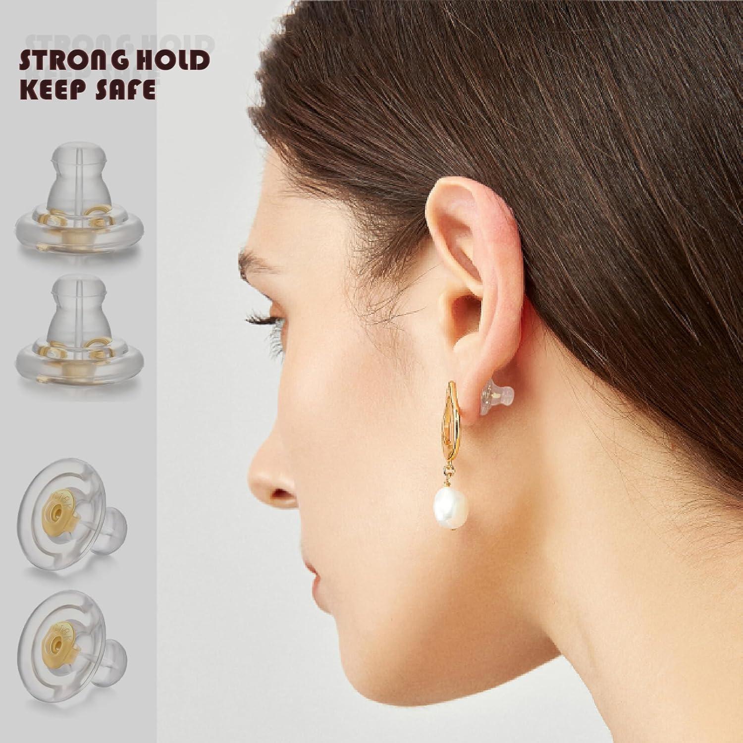 Respaldos de Aretes de Oro 18K Suyeson - 6 Piezas Hipoalergénicos