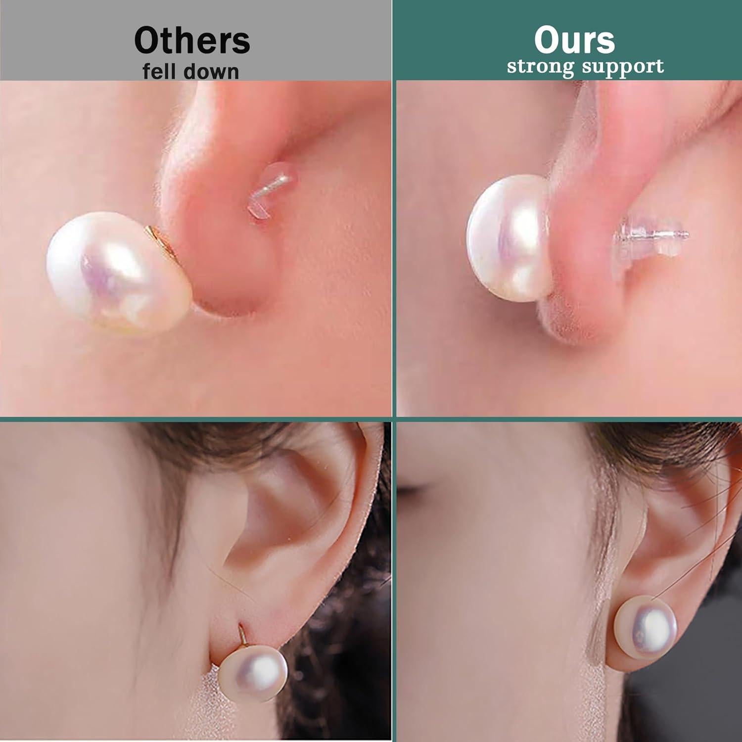 Respaldos de Aretes de Oro 18K Suyeson - 6 Piezas Hipoalergénicos