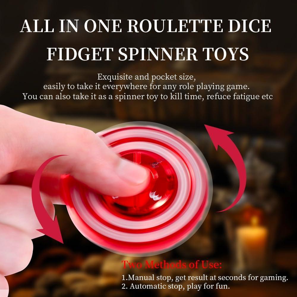 Dados Antiestrés 2-en-1 D&D Aiyouyue Ruleta Metálica