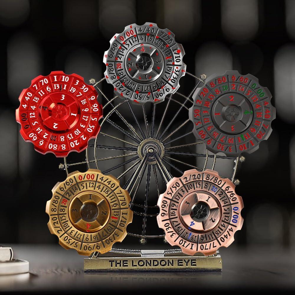 Dados Antiestrés 2-en-1 D&D Aiyouyue Ruleta Metálica