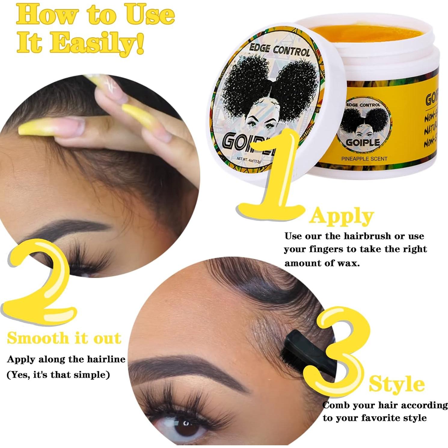 Cera de Control de Bordes Goiple 113.4g Fijación Fuerte No Grasosa