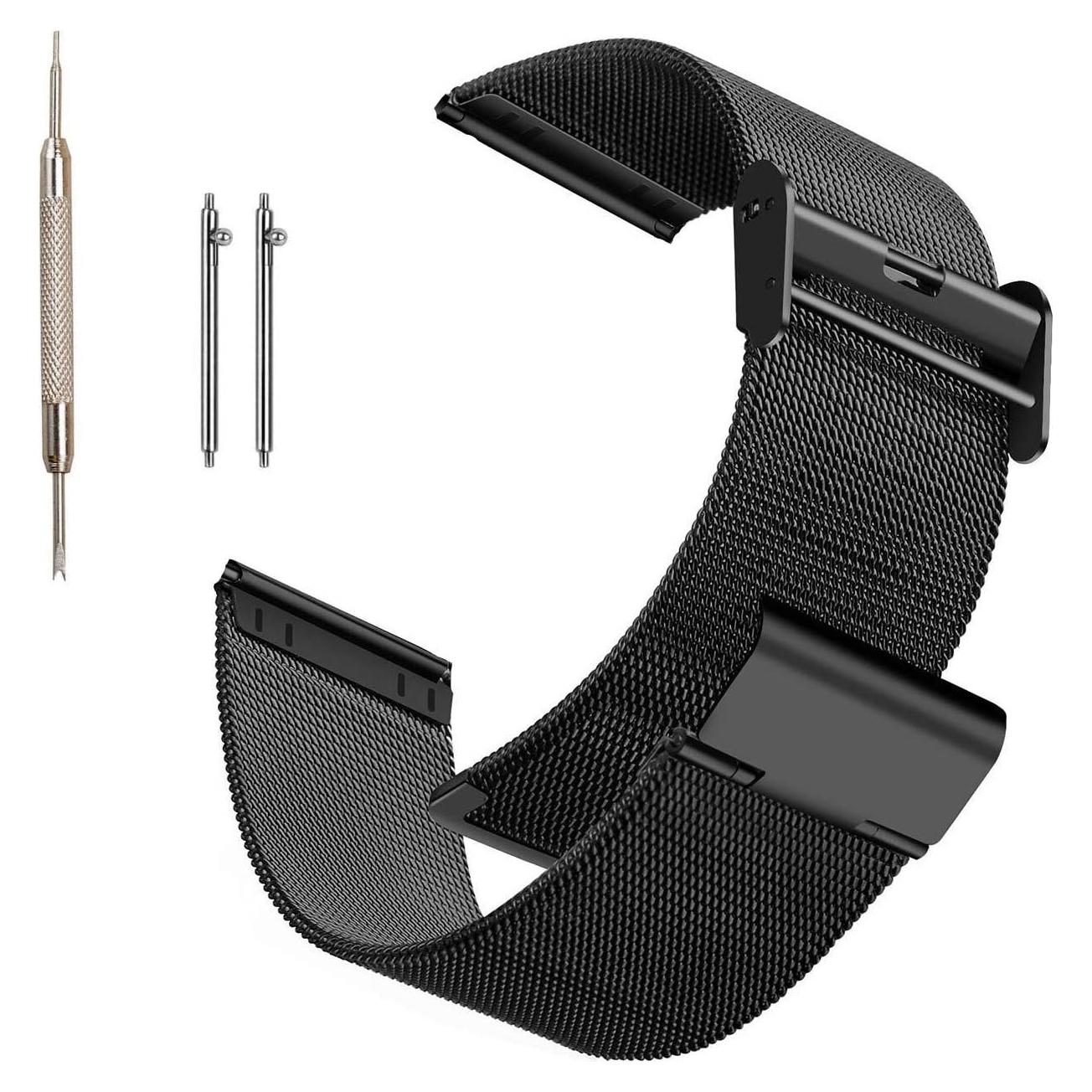 Correa de Reloj de Malla de Acero Inoxidable Moran 18mm Negra