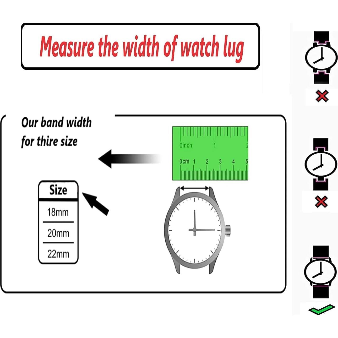 Correa de Reloj de Malla de Acero Inoxidable Moran 18mm Negra