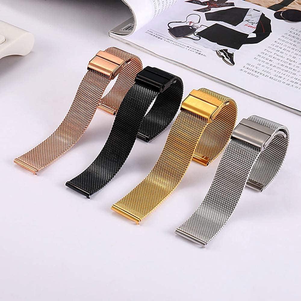 Correa de Reloj de Malla de Acero Inoxidable Moran 18mm Negra