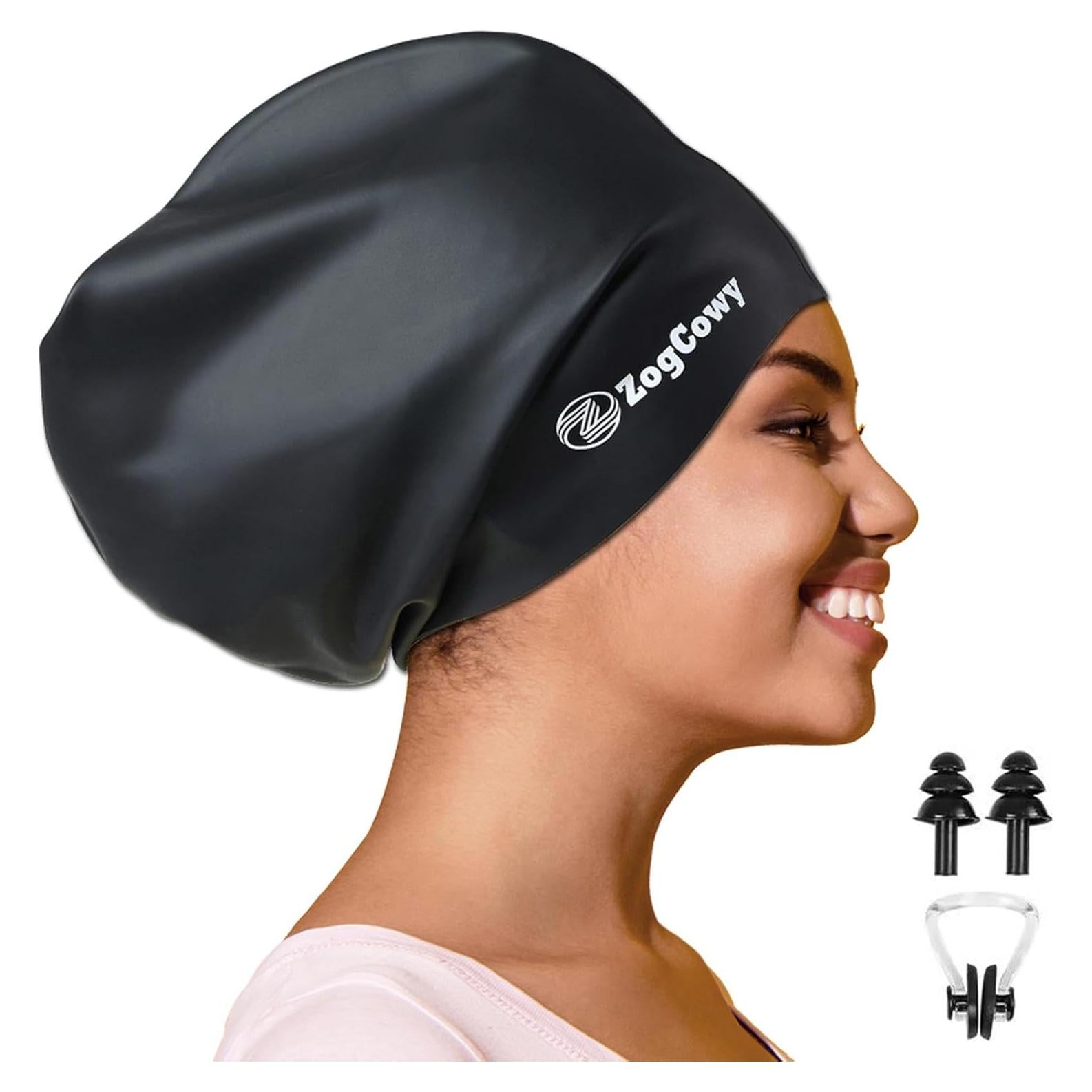 Gorro de Natación Extra Grande ZogCowy para Dreadlocks y Trenzas