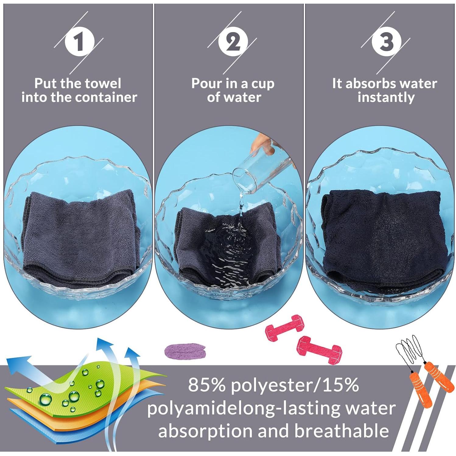 Toallas de Microfibra Handepo 12 Pcs 30x76 cm Absorbentes