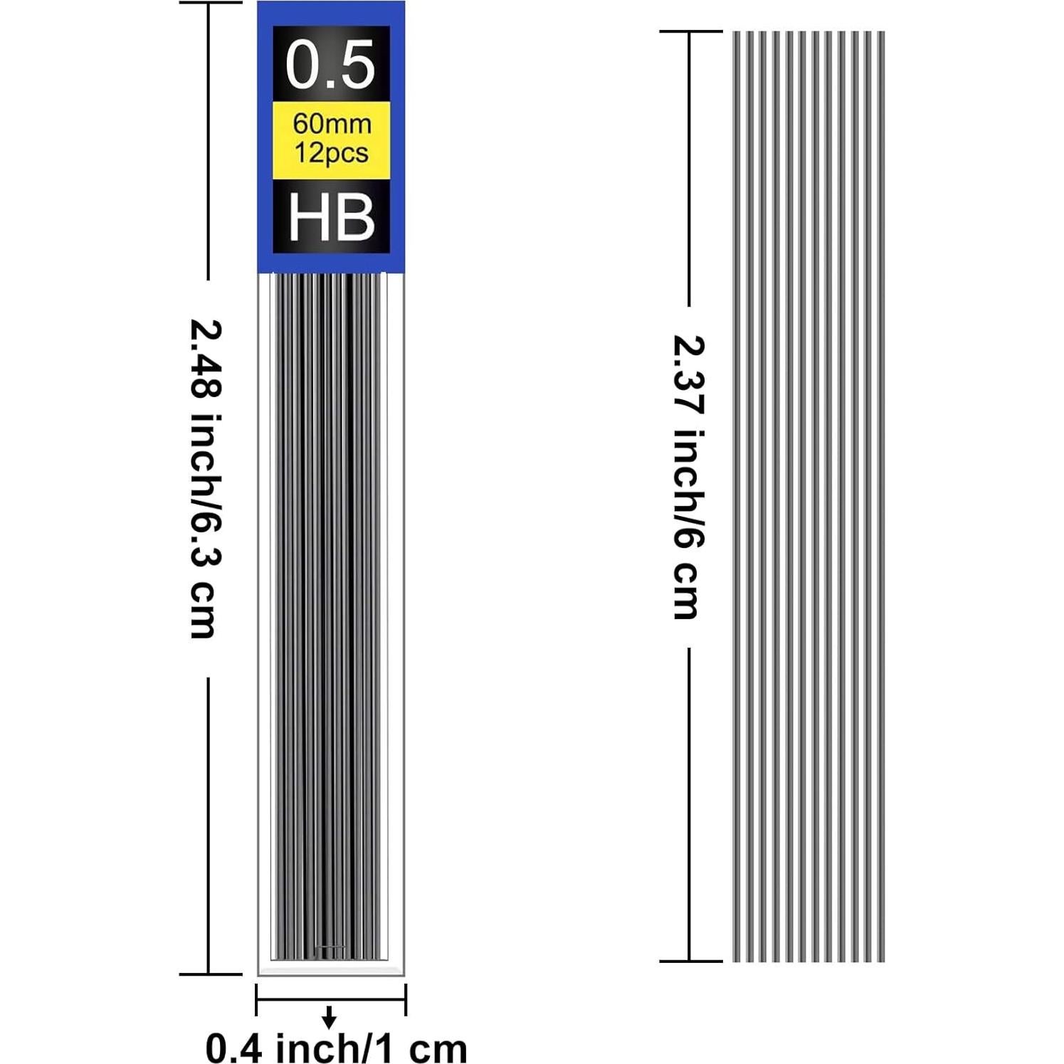 Recargas de Plomo 0.5 mm Morepack - 840 Piezas HB Resistentes