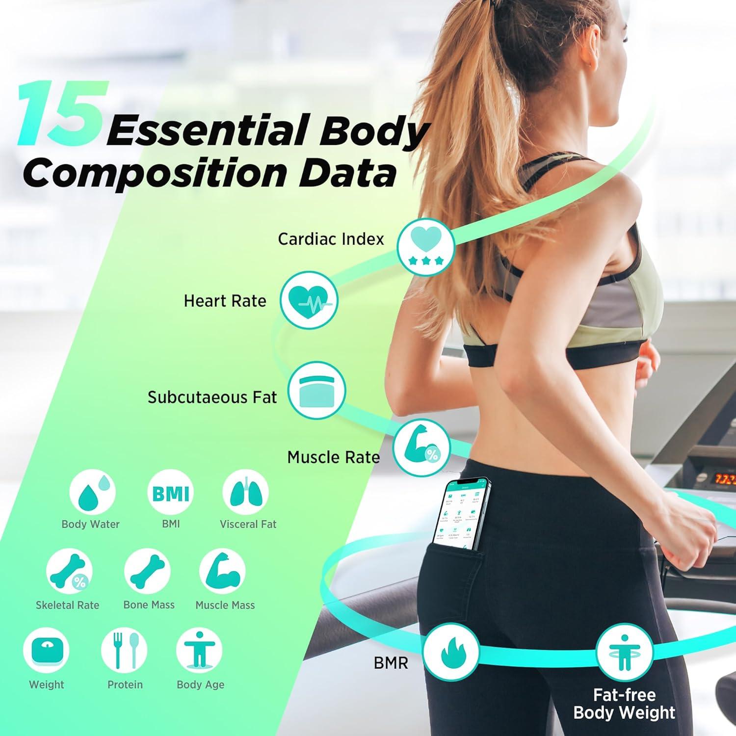 Báscula Inteligente Runstar FG2019 - 15 Métricas Corporales