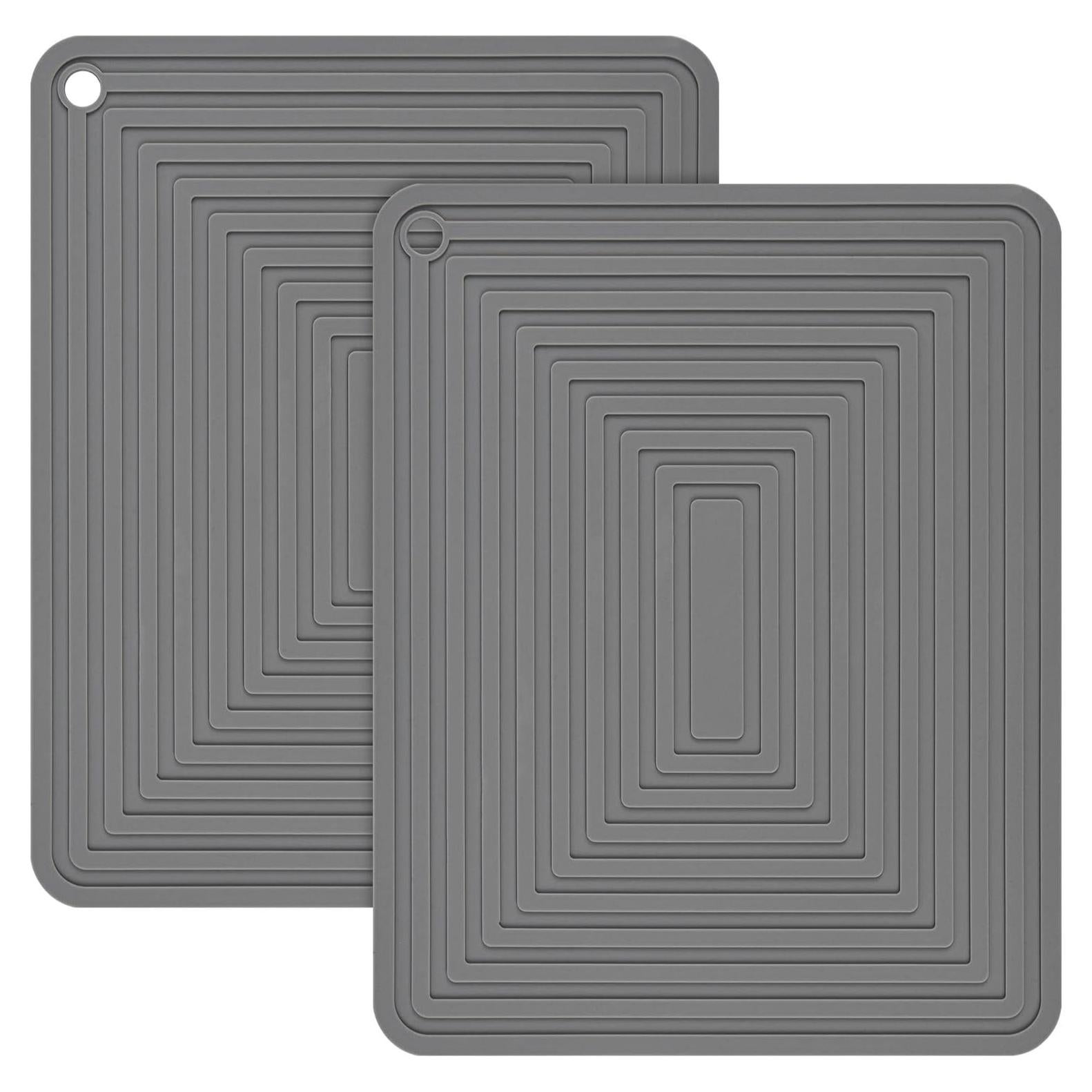 Trivetes de Silicona Viwehots Set 2 Gris Oscuro 23x29 cm