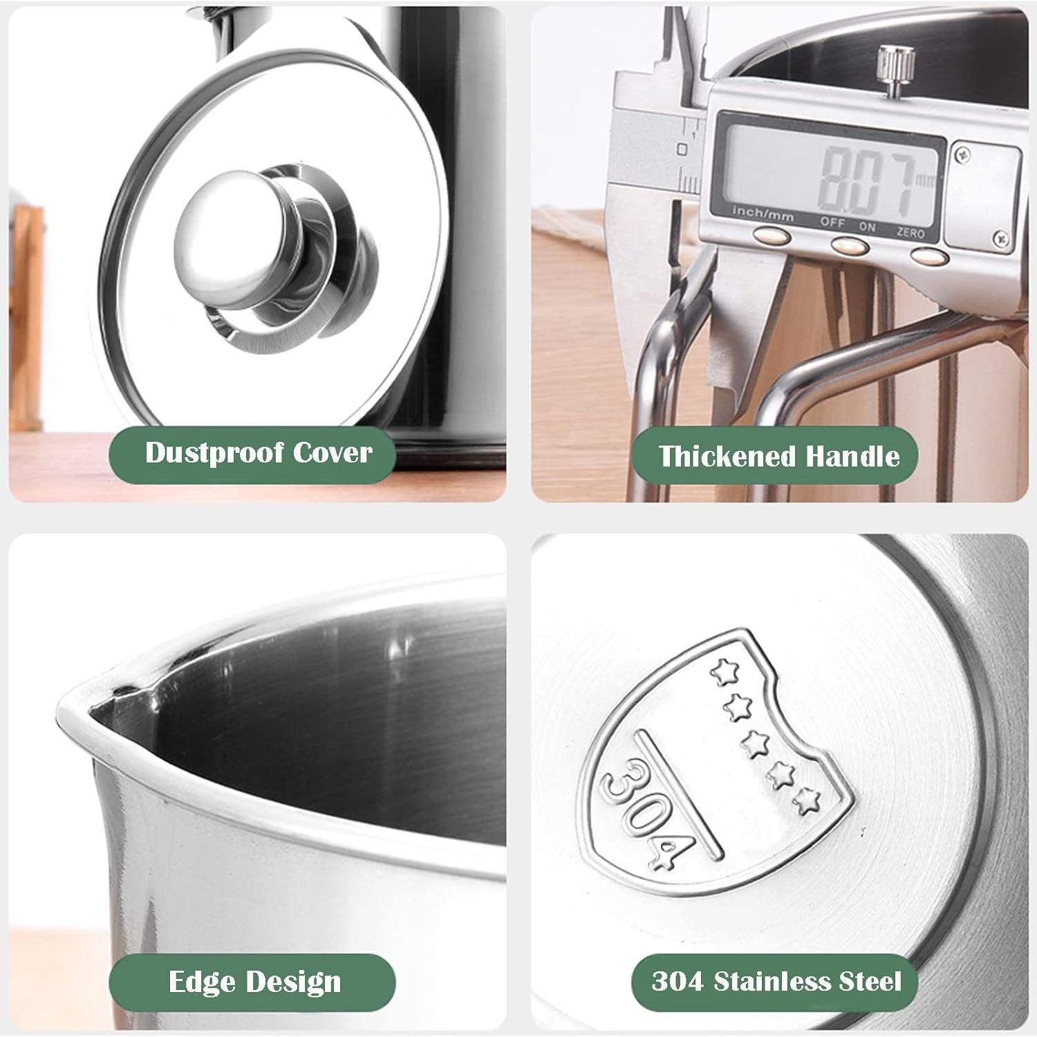 Contenedor de Grasa DIY HOME 1.3L Acero Inoxidable con Colador