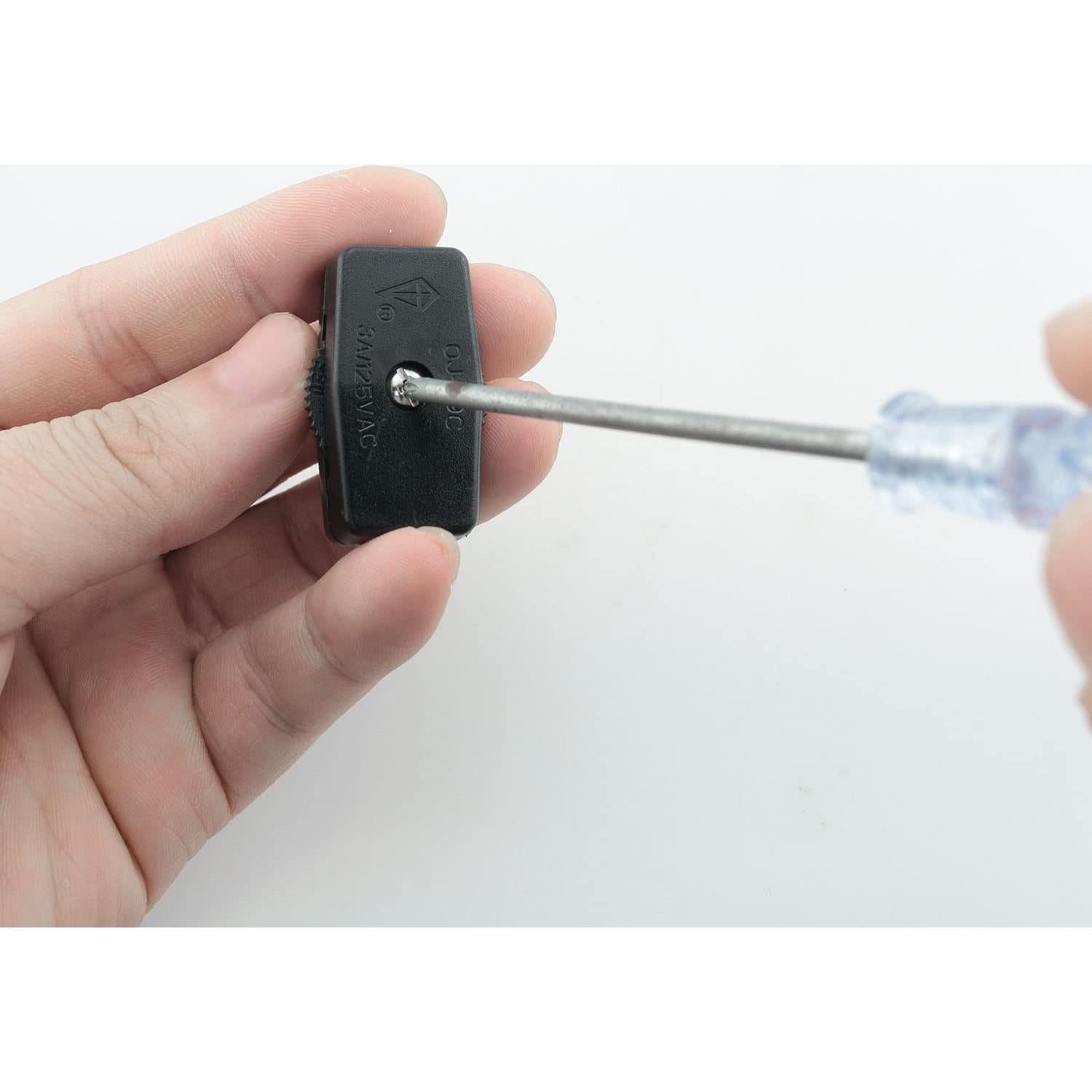 Interruptor de Cable Rotativo JJHXSM 2 Pcs Negro 125V 3A