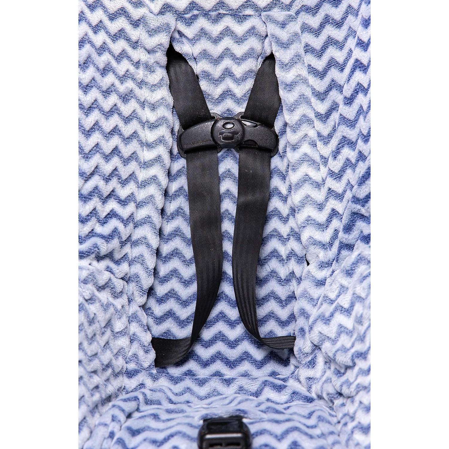 Cubierta de Asiento de Auto Infantil Niko Easy Wash - Chevron Azul - Ajuste Universal