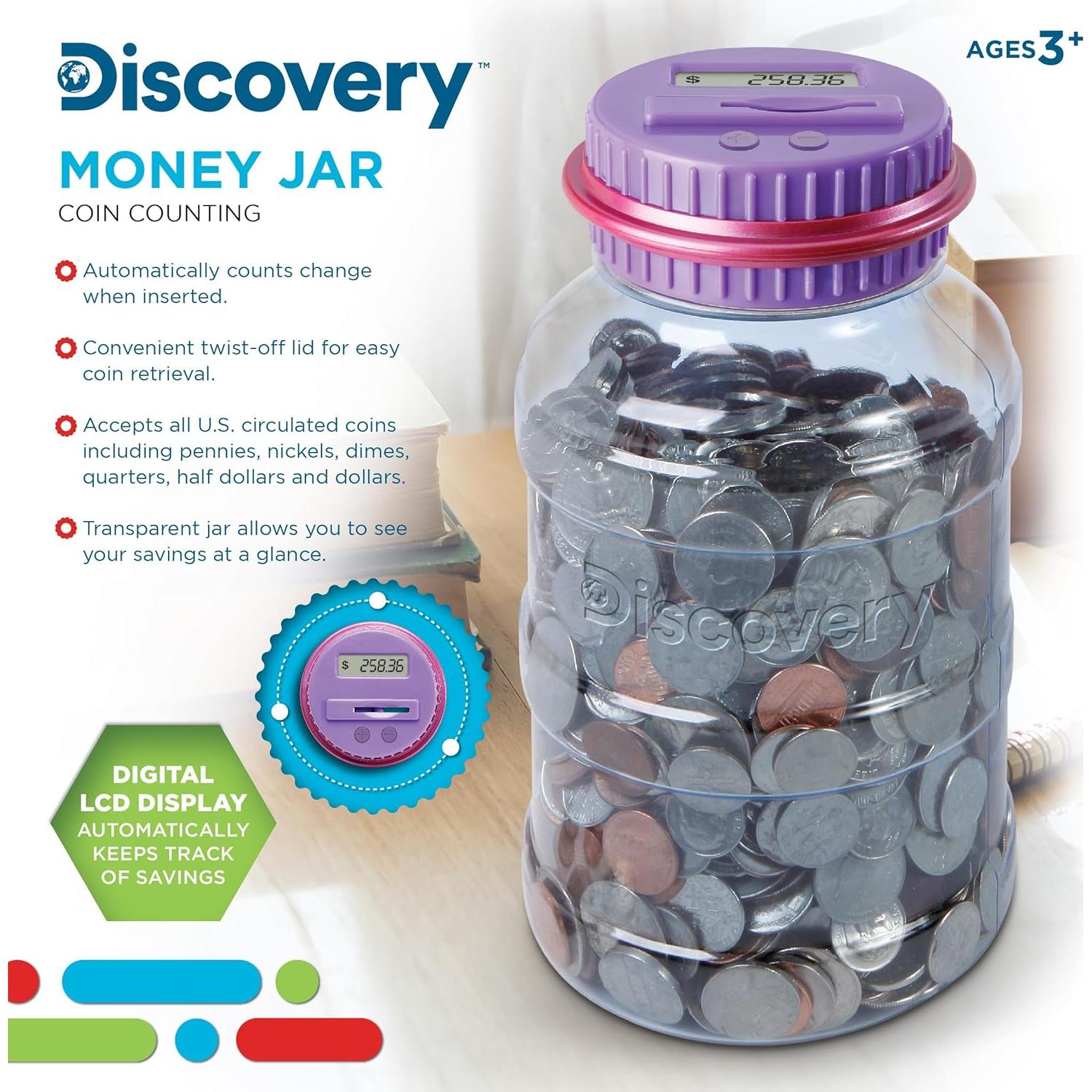 Tarro de Dinero Automático Discovery Kids Rosa 20.32 cm