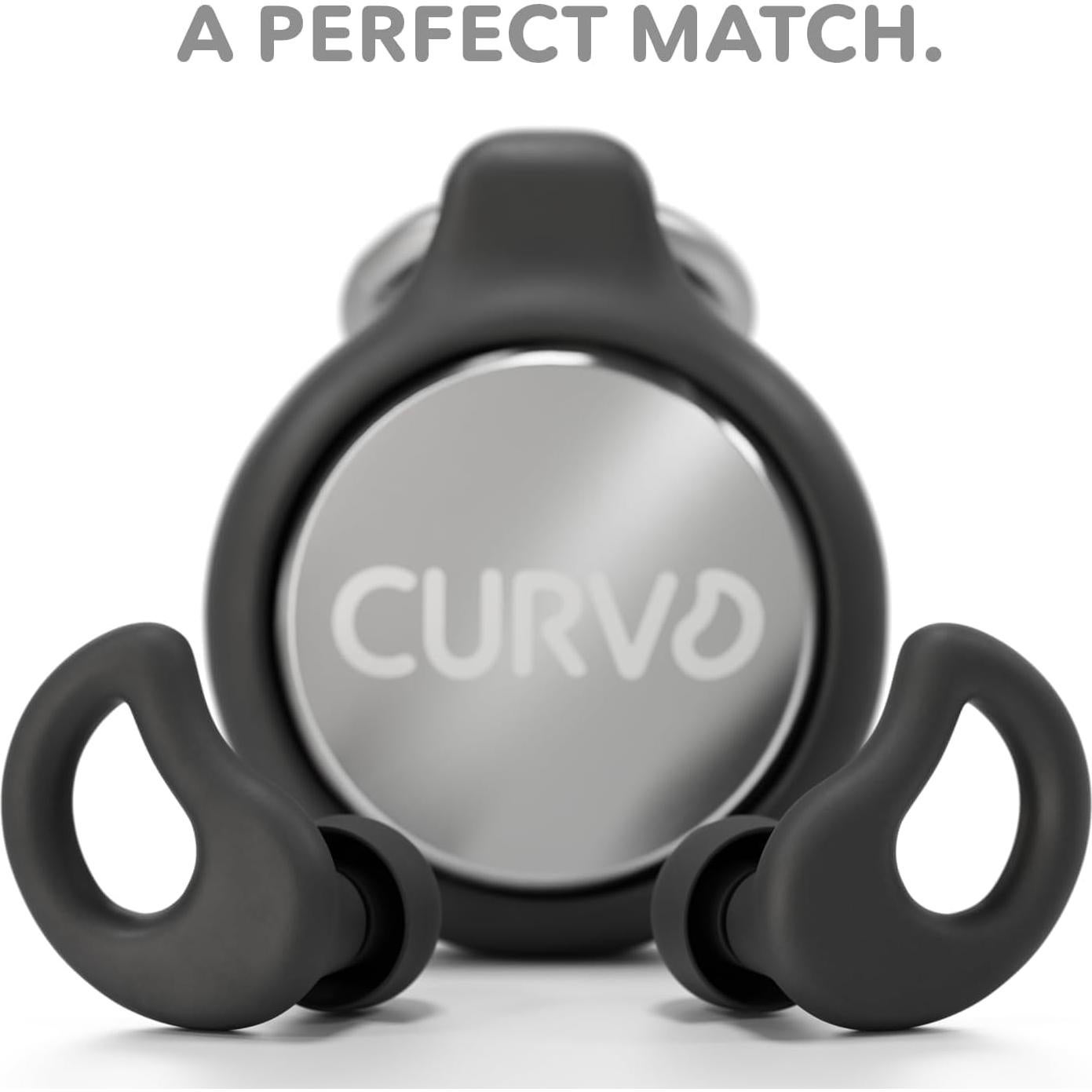 Tapones para Oídos CURVD Reutilizables con Estuche Negro
