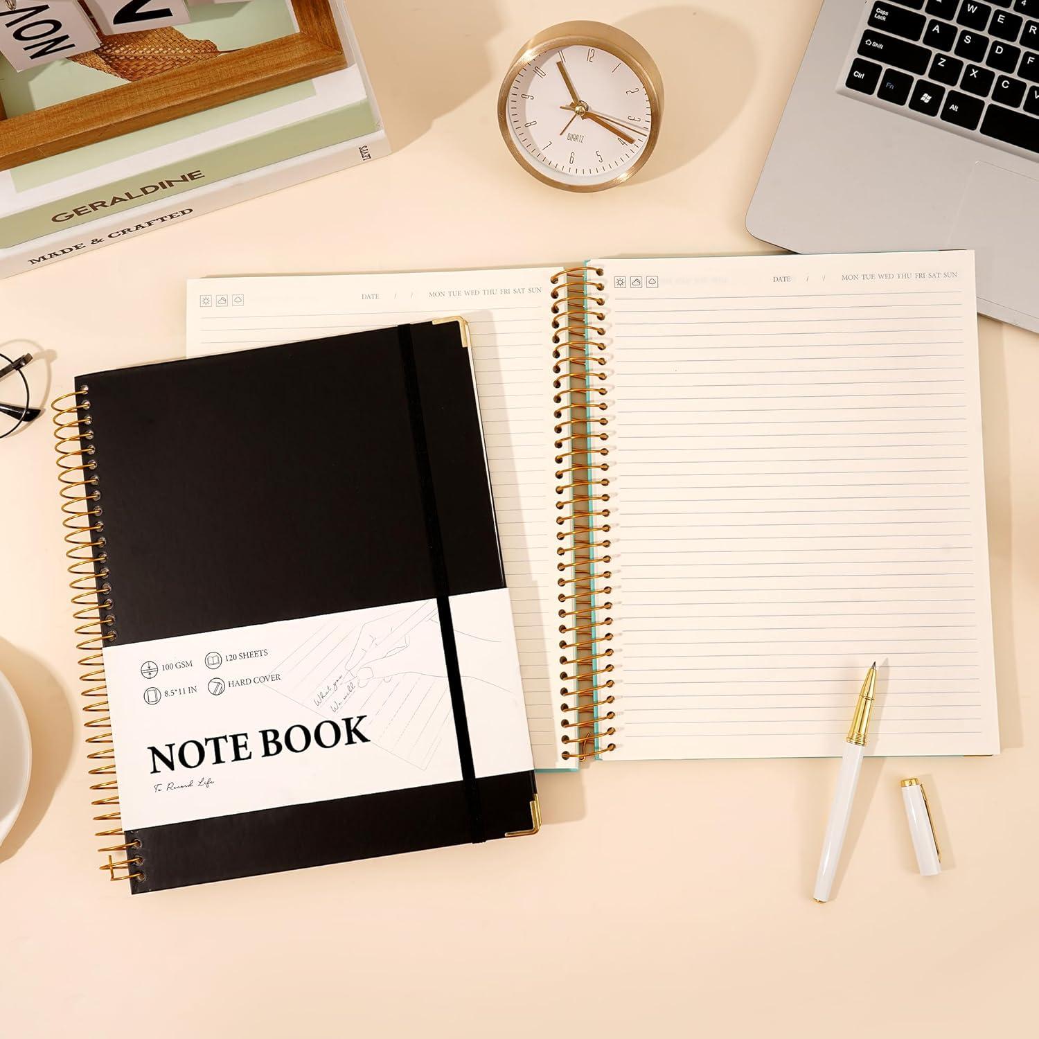 Cuaderno Espiral Tapa Dura A4 FLYING EAGLE Negro 200 Páginas