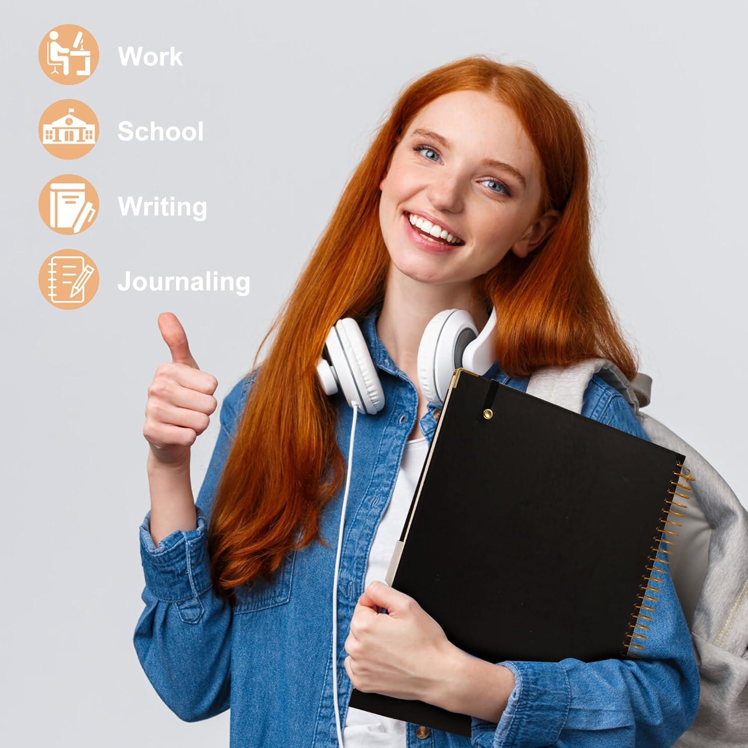 Cuaderno Espiral Tapa Dura A4 FLYING EAGLE Negro 200 Páginas