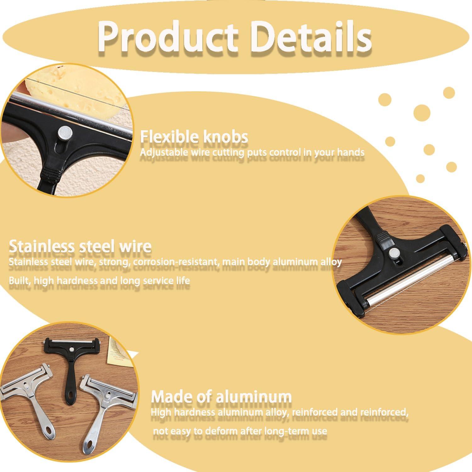 Cortador de Queso Ajustable Biunnru con 4 Cables Repuestos