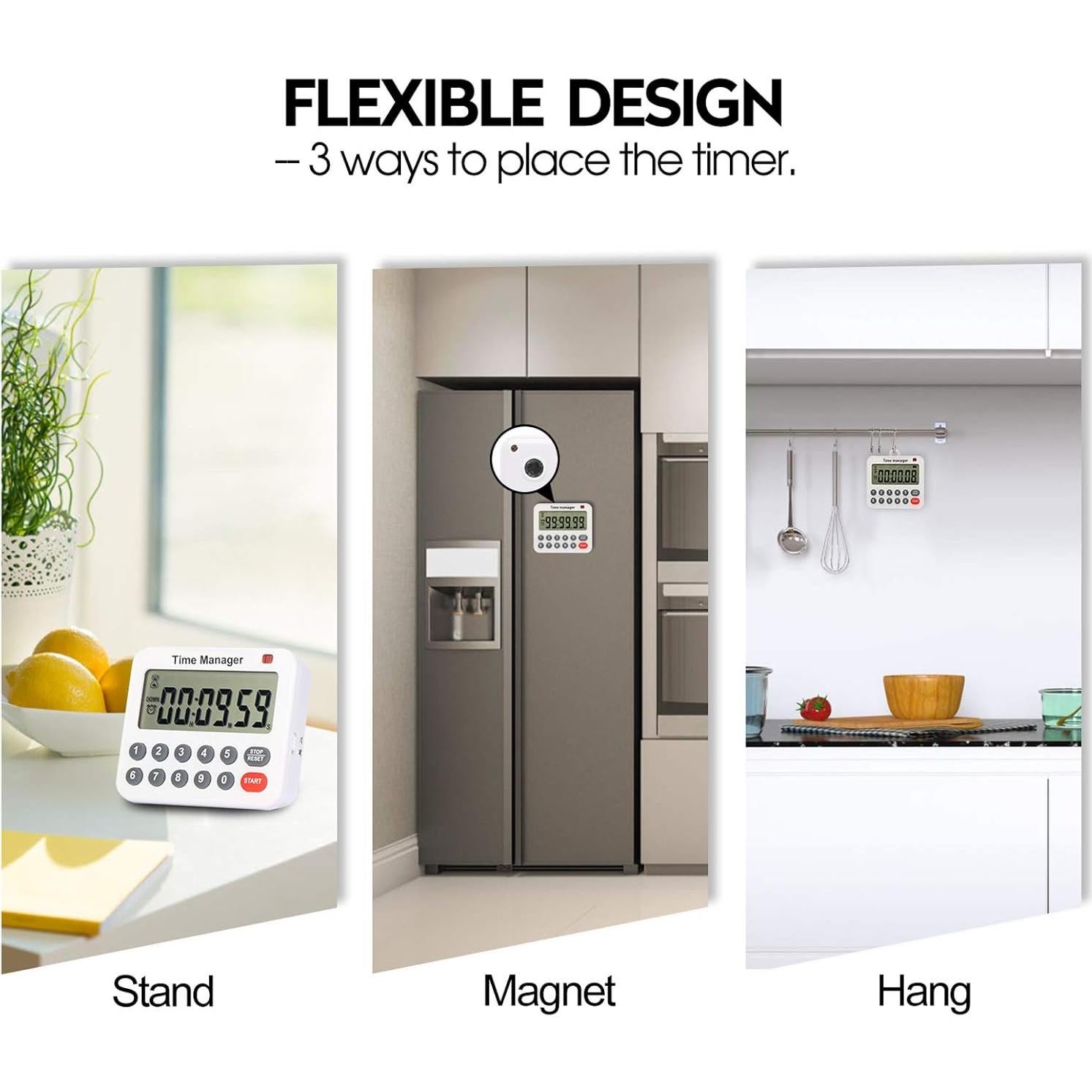 Temporizador de Cocina Digital AIMILAR - Alarma Fuerte, 99h