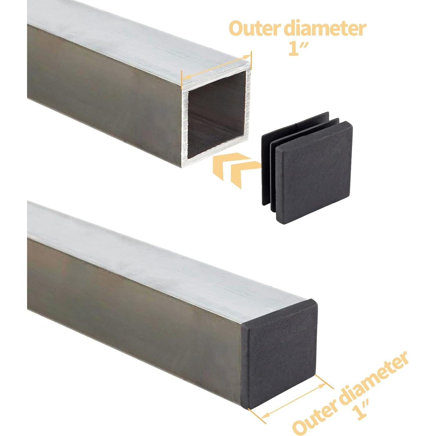 30 Tapones Plásticos Cuadrados Uenhoy 25.4 mm Impermeables