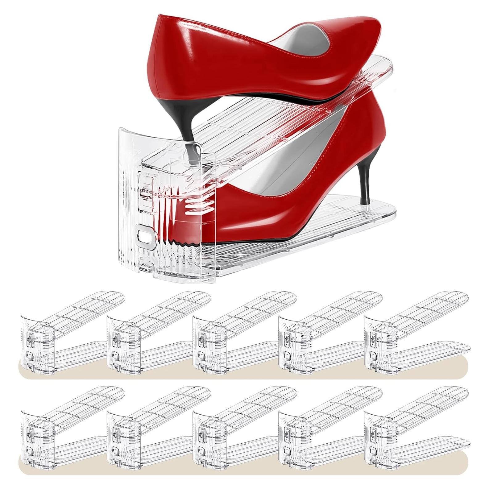 Organizador de Zapatos 10 Pack Tgzwme - Apiladores Ajustables