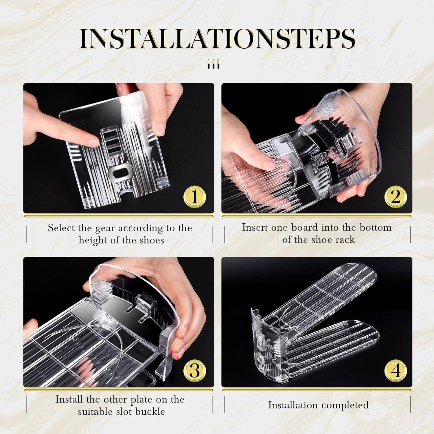 Organizador de Zapatos 10 Pack Tgzwme - Apiladores Ajustables