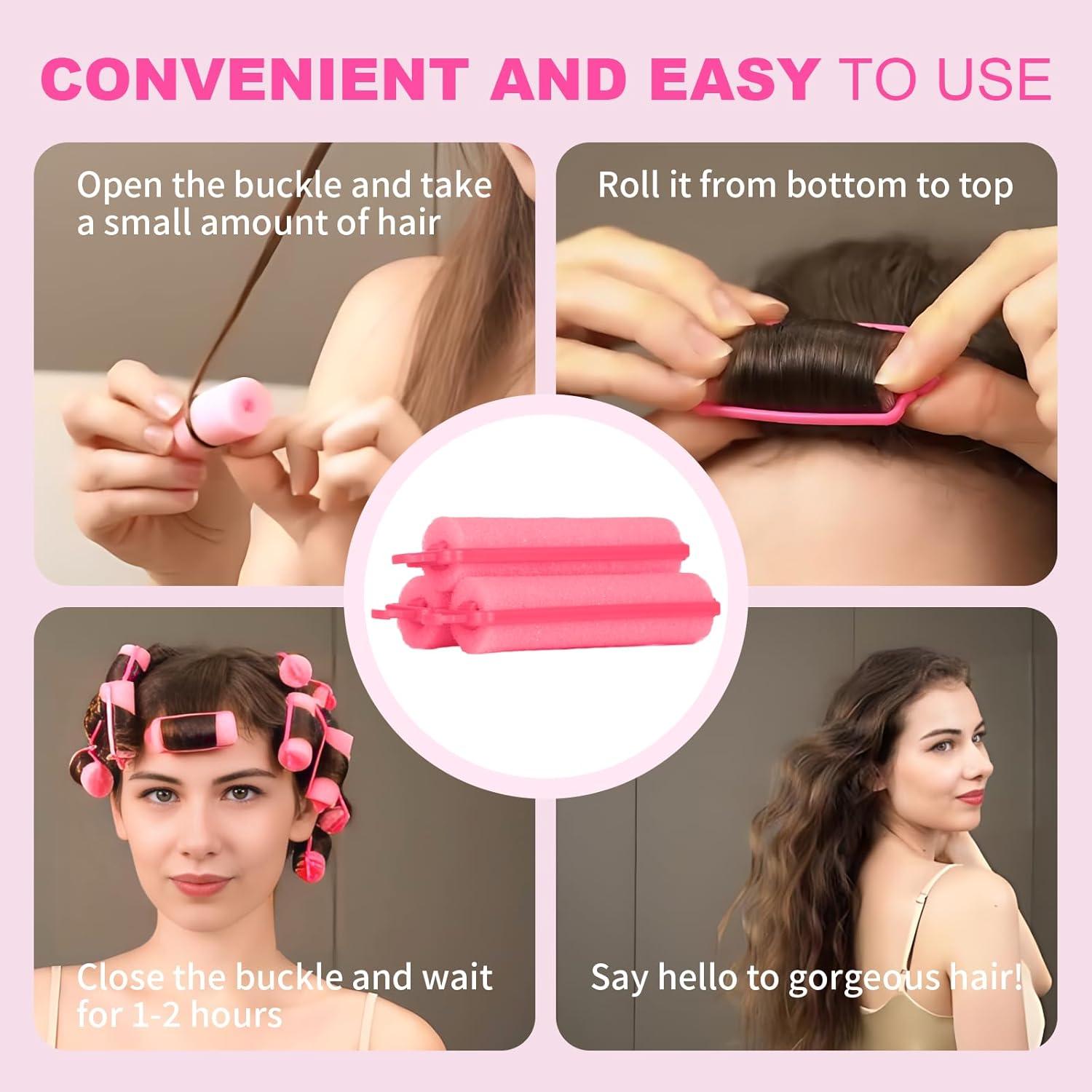 60 Rulos de Espuma Amzpus para Cabello - Suaves y Duraderos