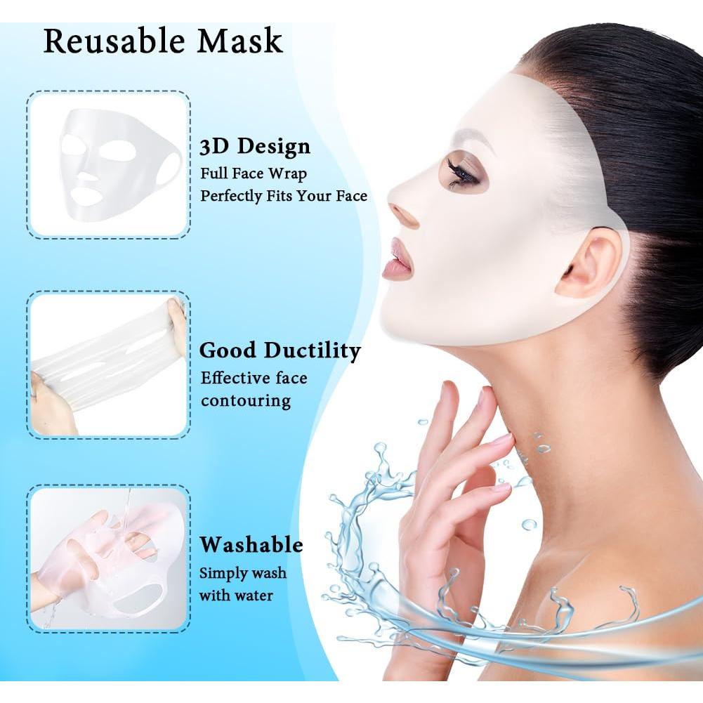 Set de Cuidado Facial: Máscara de Gel y Fundas de Silicona