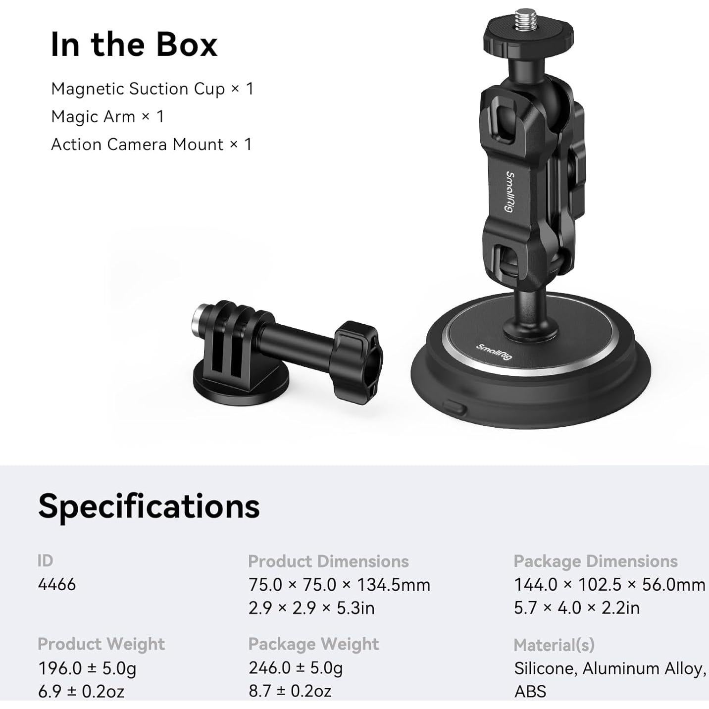 Montaje Magnético SMALLRIG 4466 para GoPro y Cámaras