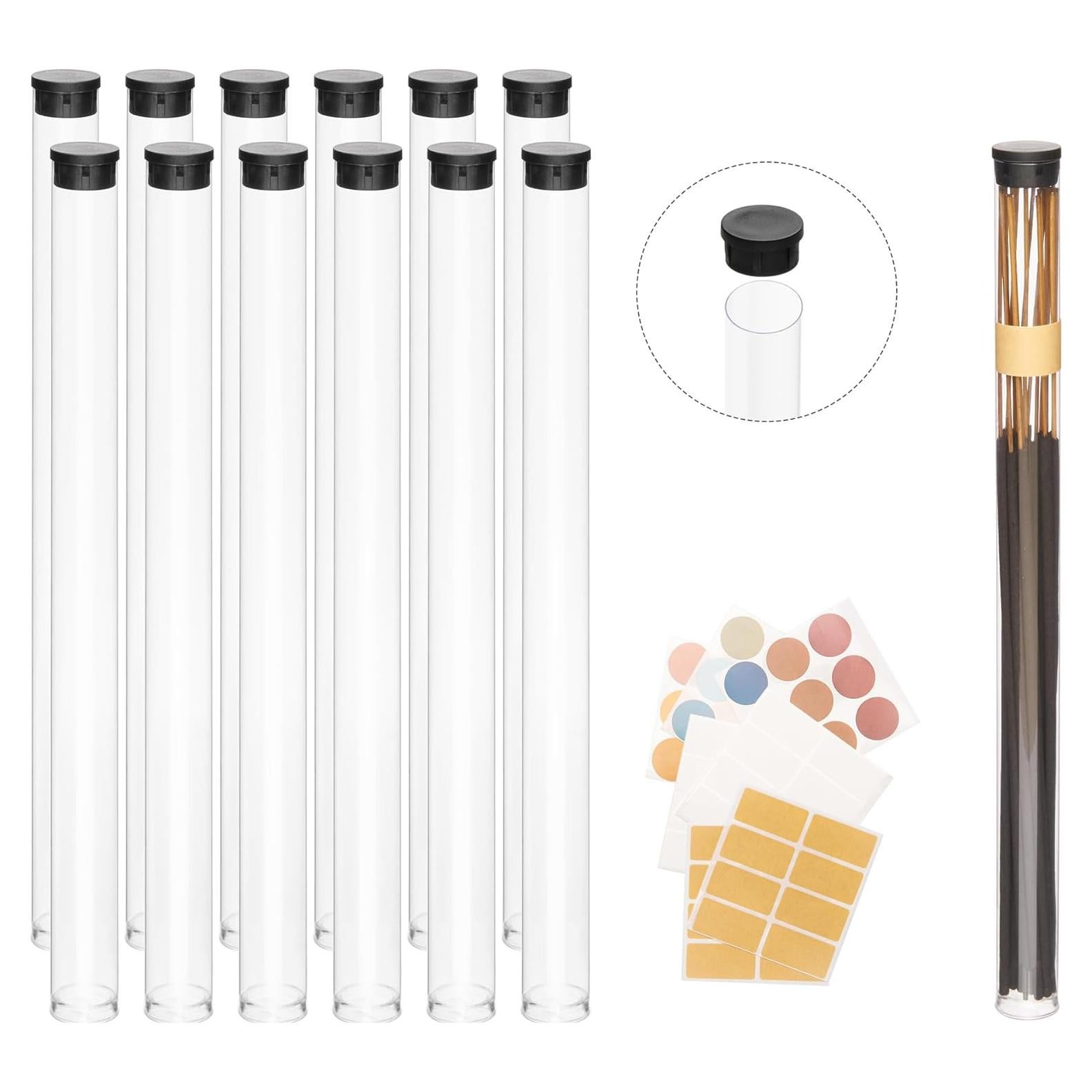 Tubo plástico transparente Glacier Sun 12 unidades para incienso