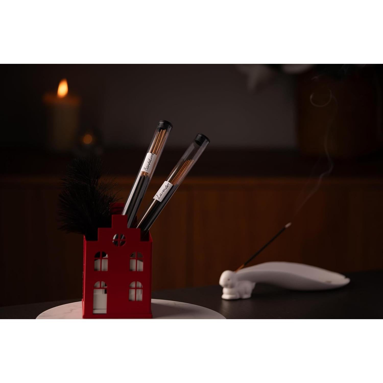 Tubo plástico transparente Glacier Sun 12 unidades para incienso