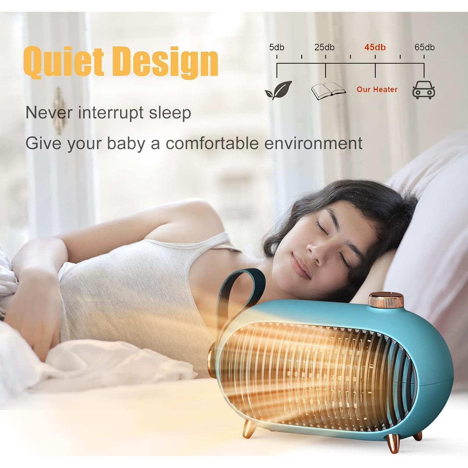 Calentador Eléctrico Portátil Metkiio N301 Verde 900W