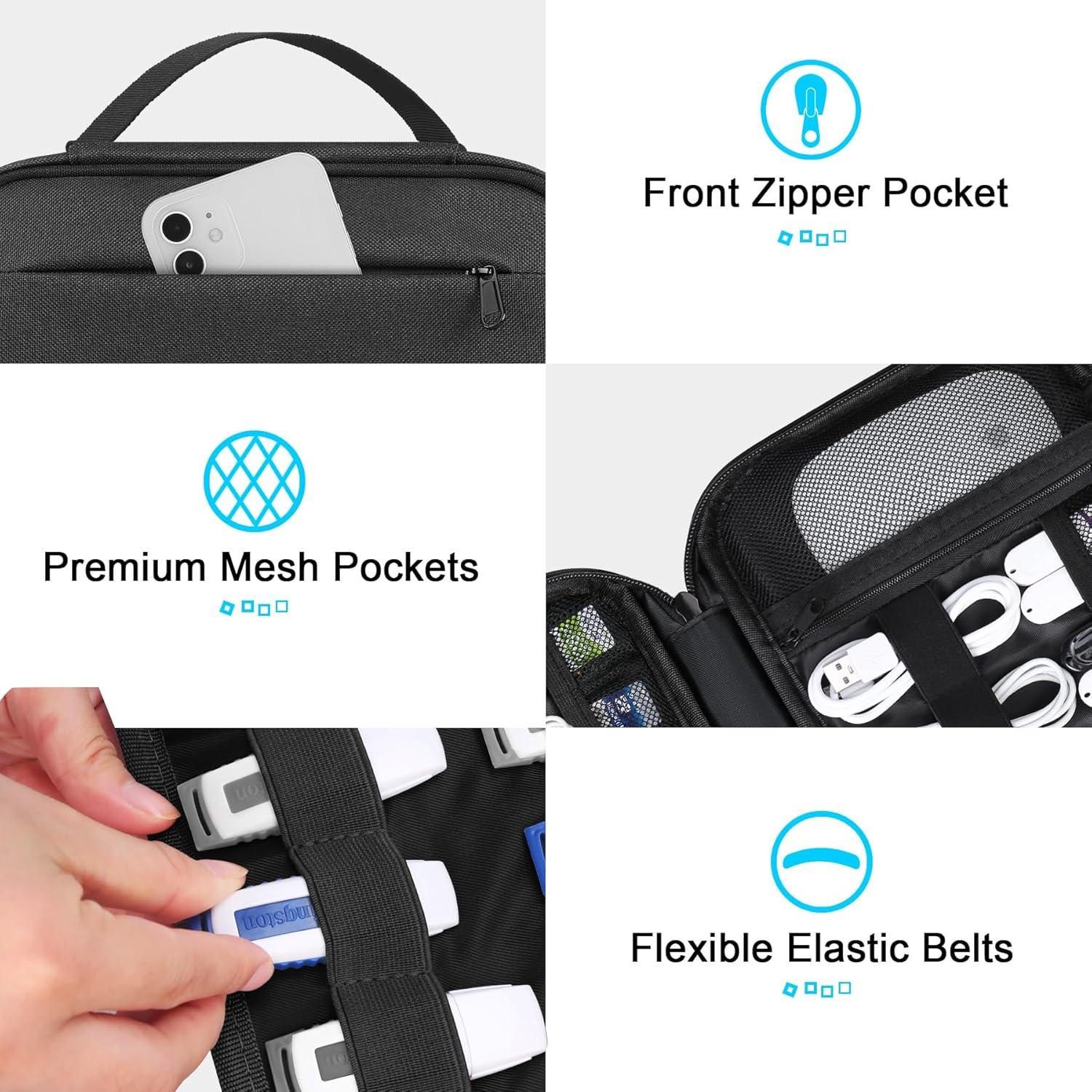 Funda Organizador Lacdo para USB Flash Drive Negro 54 Unidades