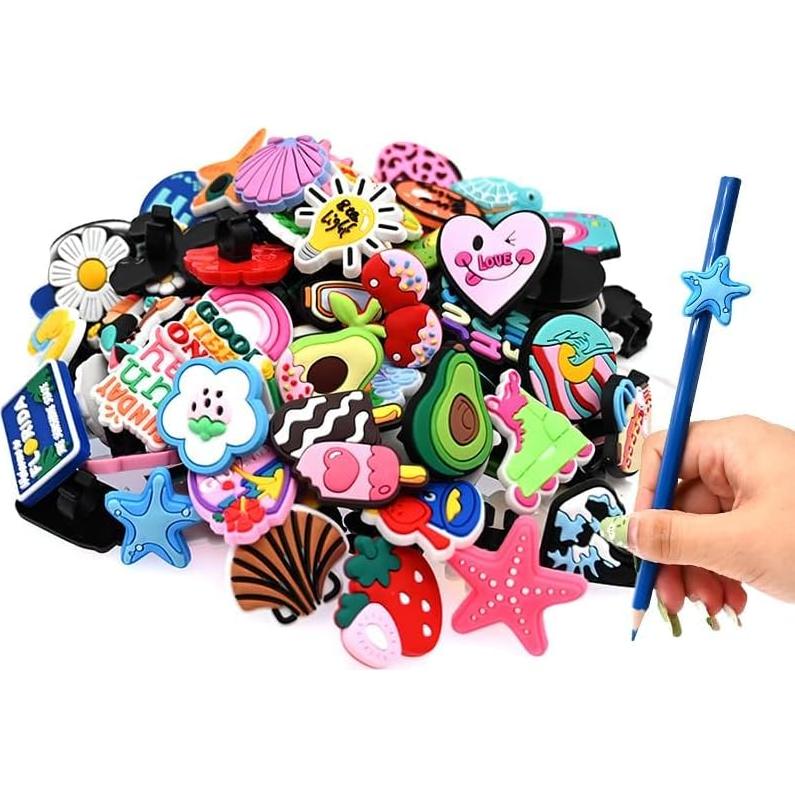 Adornos de Verano para Lápiz XHAOYEAHX 100PCS PVC Diversos
