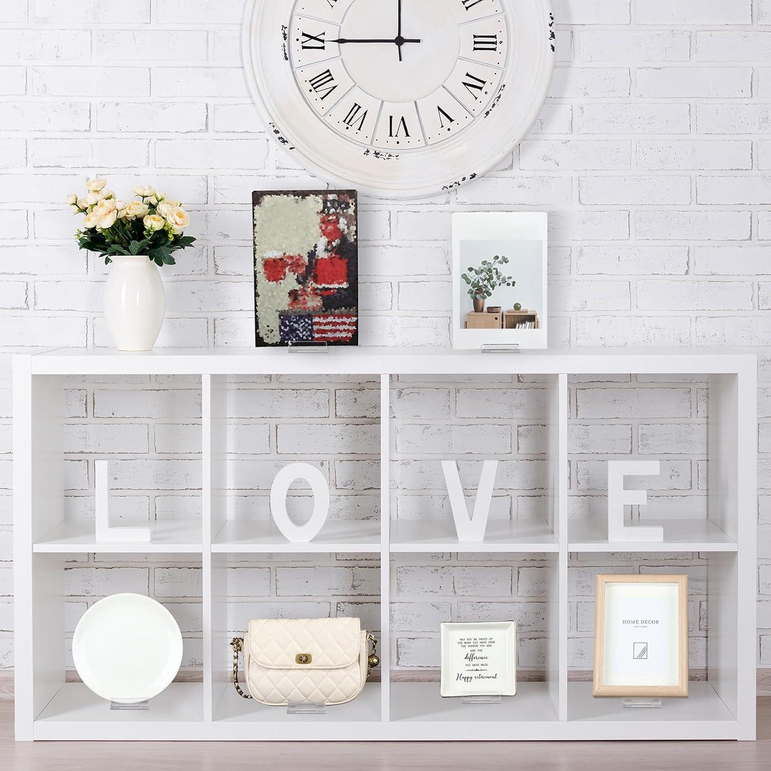 Paquete de 6 Soportes de Libro Acrílico Ajustables Memorywuu